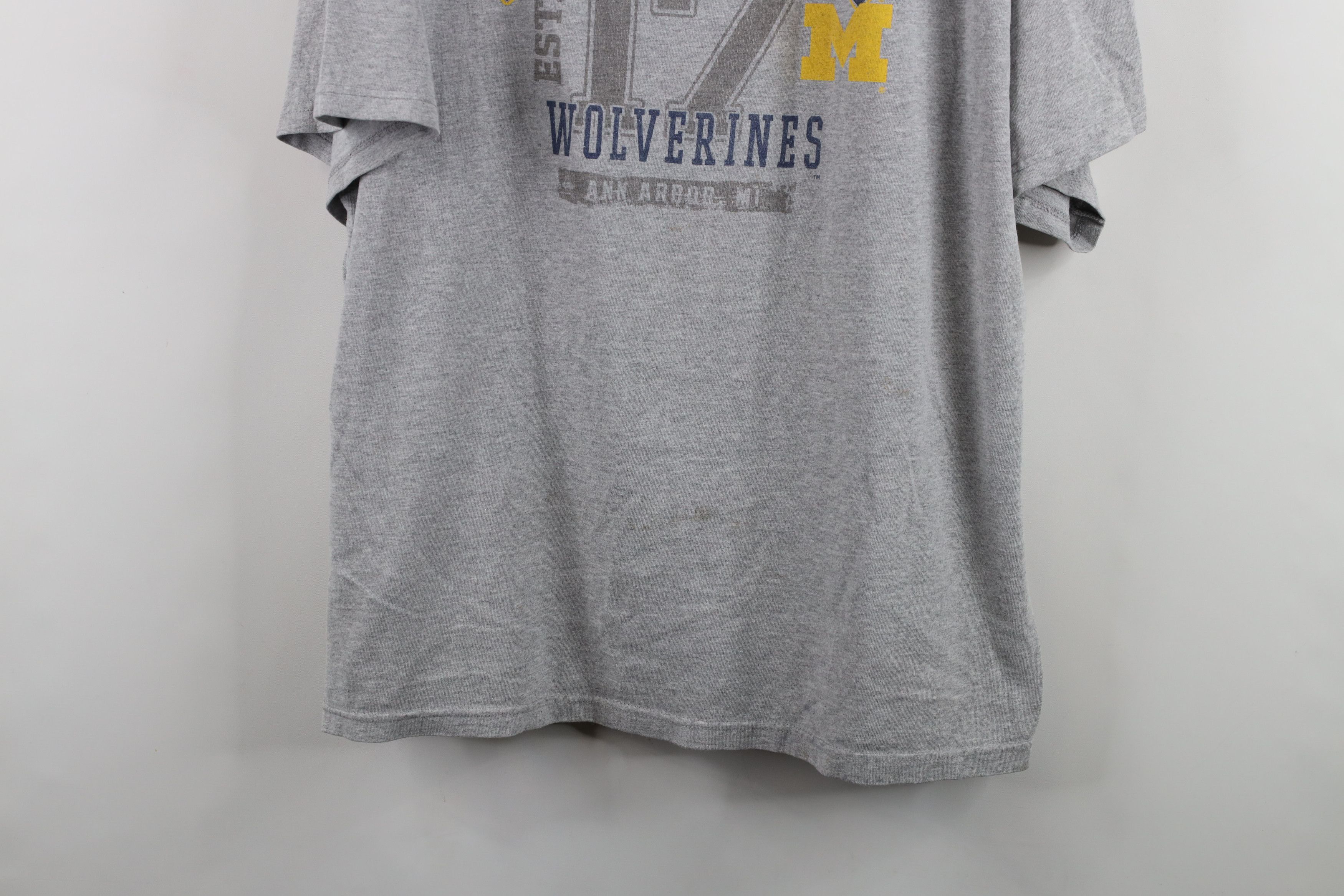 Vintage Vintage 90s University of Michigan Short Sleeve T-Shirt Size US XXL / EU 58 / 5 - 3 Thumbnail