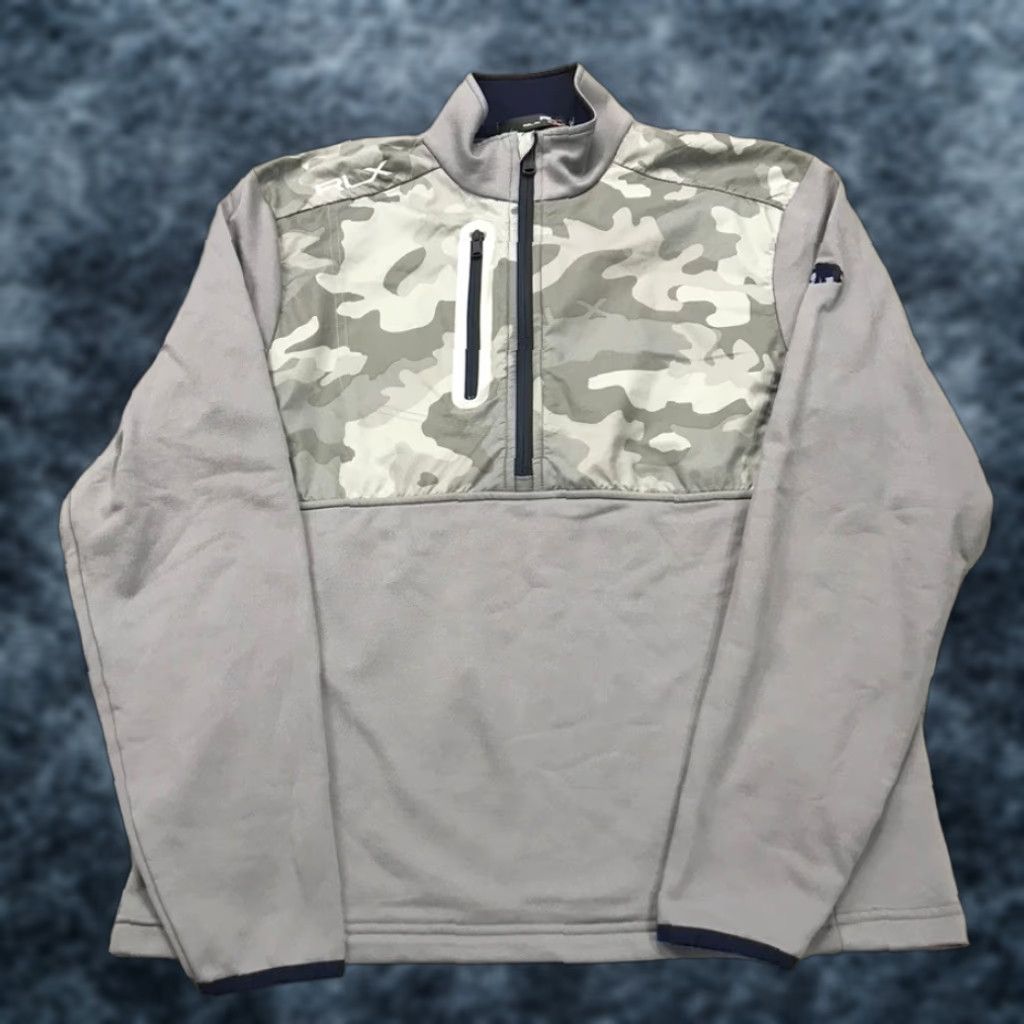 RLX Ralph Lauren RLX Ralph Lauren Golf Jacket Mens S Gray 1/4 Zip Camouflage Nylon Outdoor Activewear Size US S / EU 44-46 / 1 - 1 Thumbnail