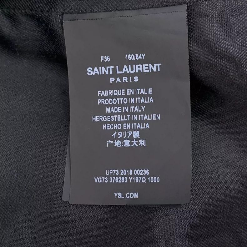 Saint Laurent Paris Saint Laurent Paris size 36 Black wool stand-up collar sin Size XS / US 0-2 / IT 36-38 - 5 Thumbnail