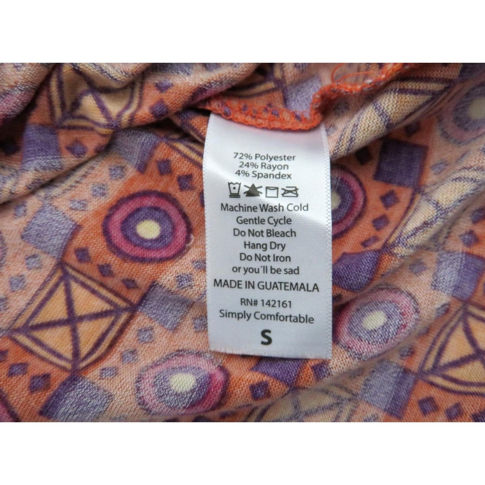 Vintage LuLaRoe Women's Carly Dress Small Stripes Orange High Low Aztec Geometric Size S / US 4 / IT 40 - 6 Thumbnail