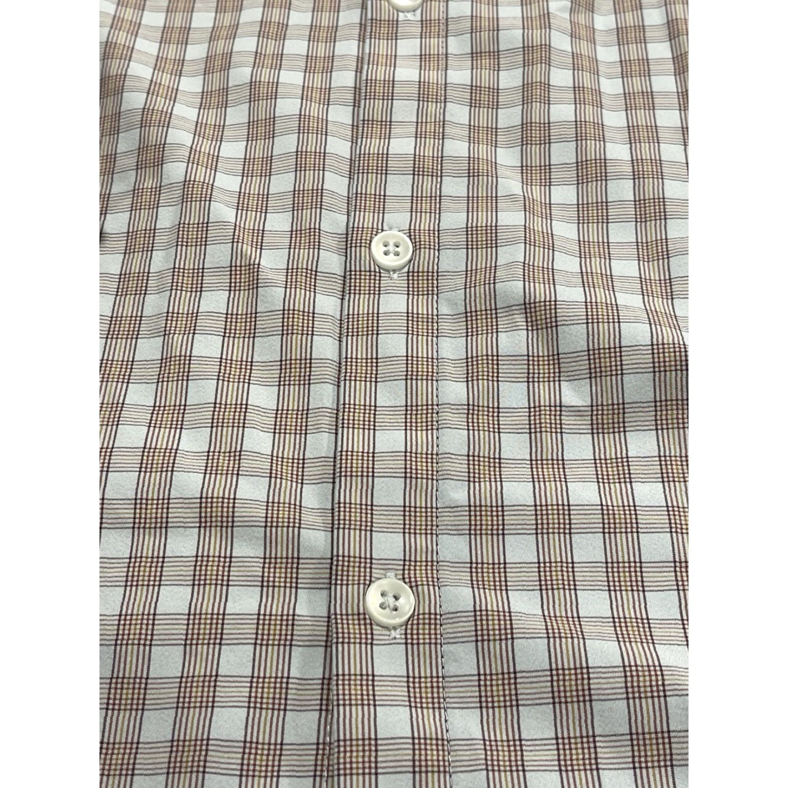 Mizzen+Main Mizzen + Main Mens Button-Up Shirt XXL Brown L/S Stretch Plaid Regular Fit Adult Men's Clothing Size US XXL / EU 58 / 5 - 2 Thumbnail