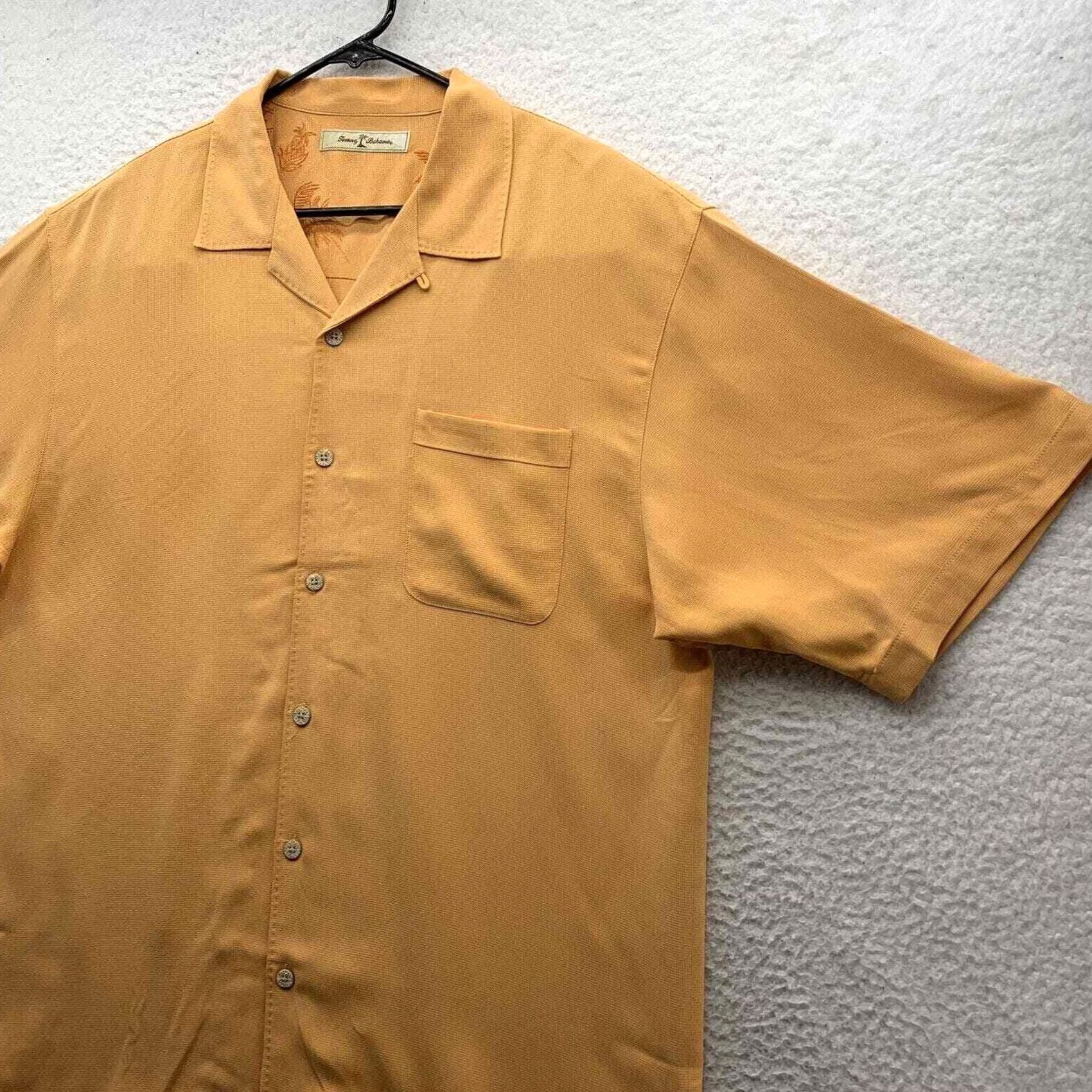 Tommy Bahama Tommy Bahama Shirt Mens L Large Orange Silk Relaxed Fit Comfort Casual Button Up Size US L / EU 52-54 / 3 - 3 Thumbnail
