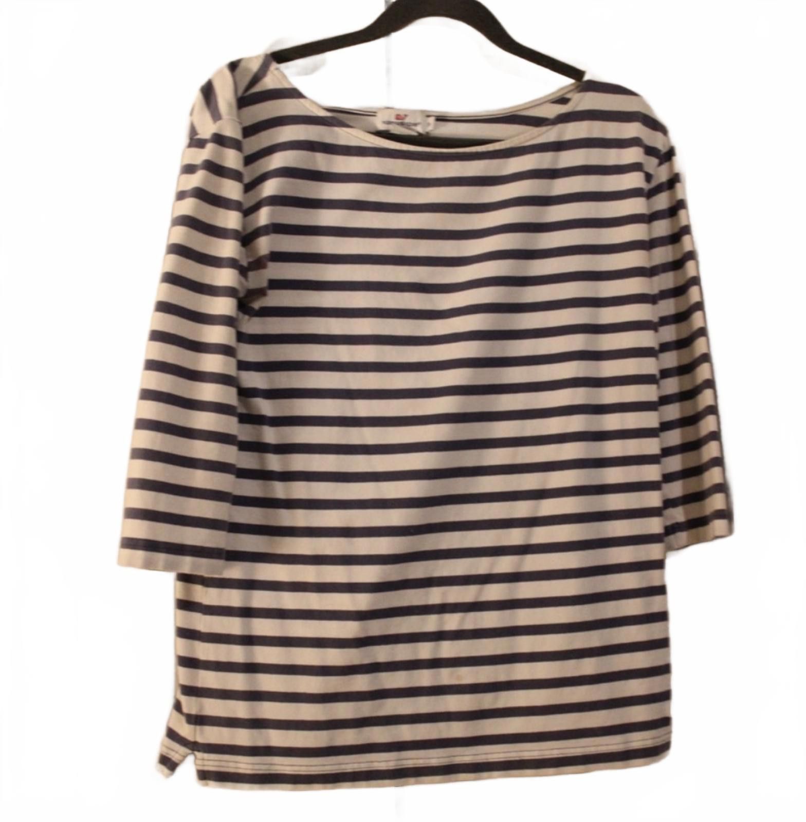 Vineyard Vines Vineyard Vines Women's Navy & White Striped Breton Shirt XS Size XS / US 0-2 / IT 36-38 - 1 Thumbnail