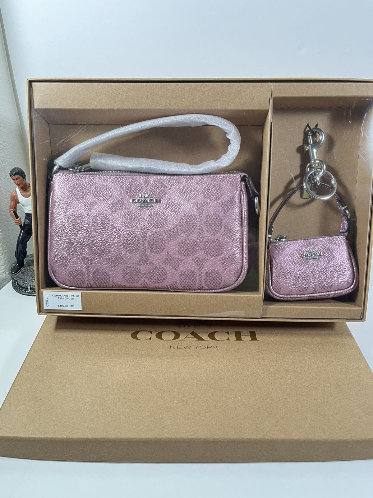 Coach NWT Coach Boxed Nolita 19 And Nolita Bag Charm Set Pink/Rose Size ONE SIZE - 8 Thumbnail