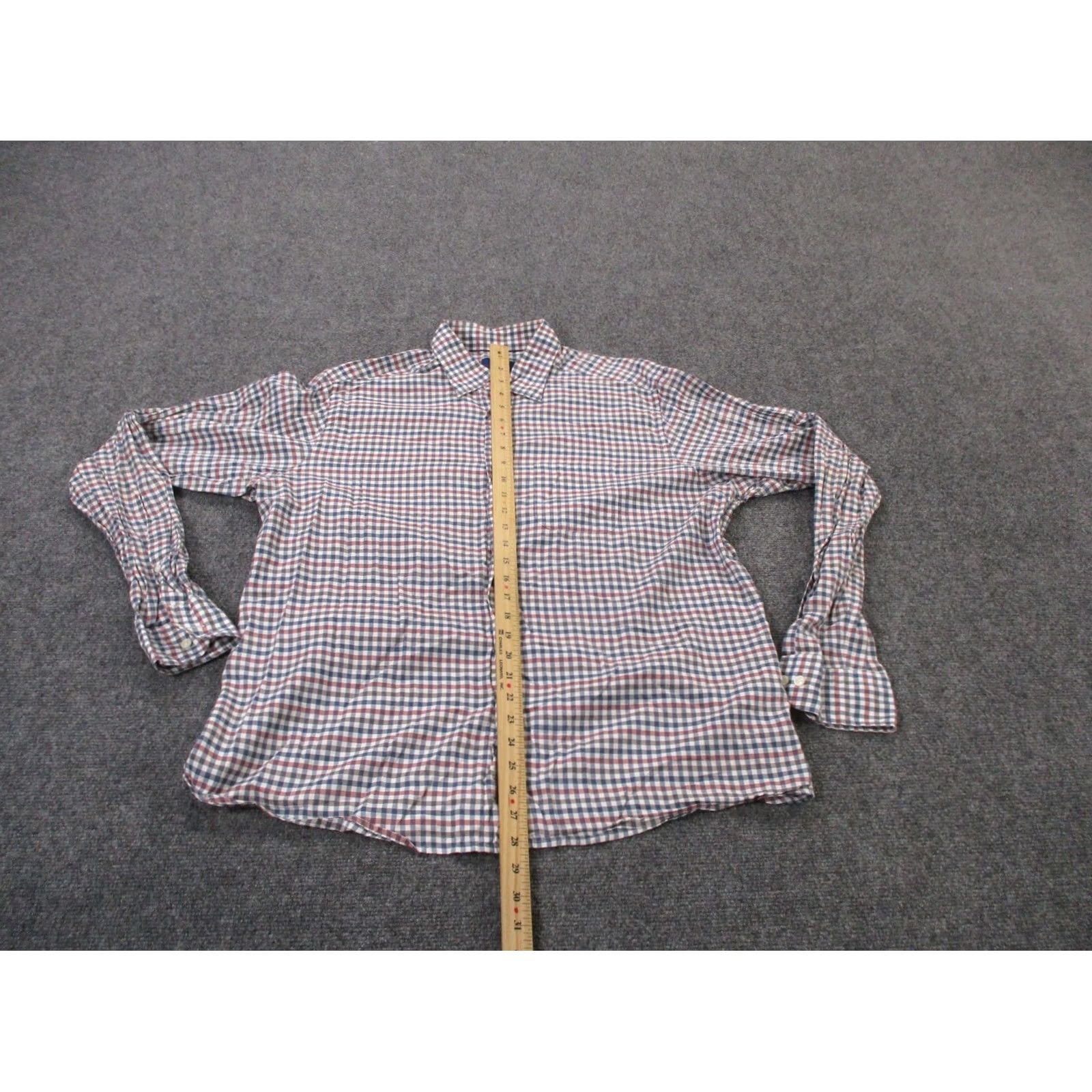 Eton Eton Shirt Men XL Plaid Light Flannel Casual Button-Up Pocket Collar-Down Multi Color 17 43 43? Size 46R - 3 Thumbnail
