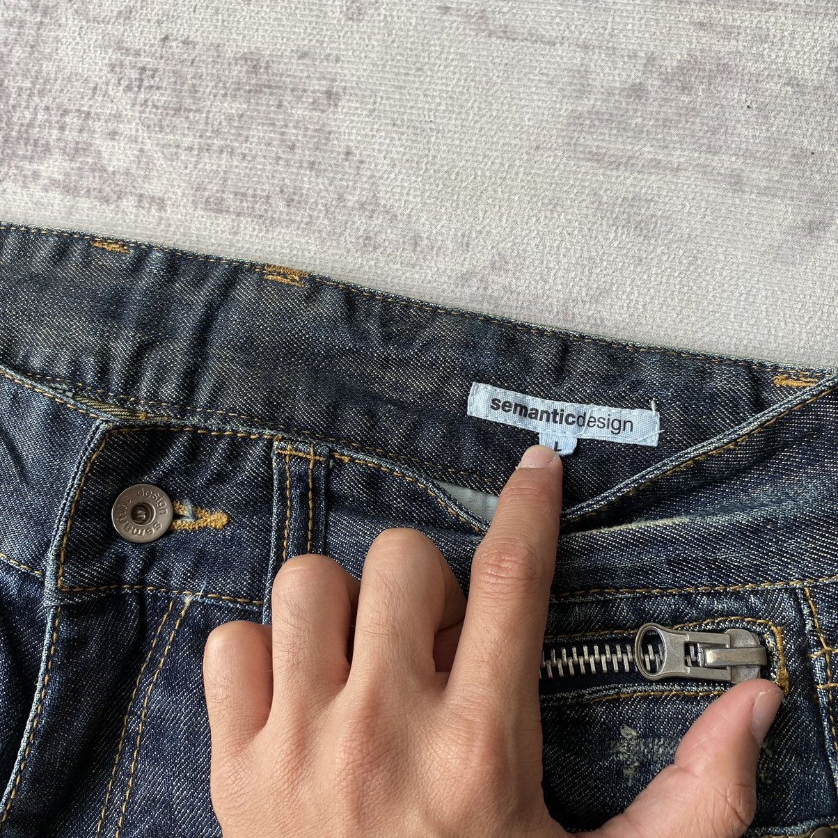 If Six Was Nine × Le Grande Bleu (L.G.B.) × semanticdesign Semantic Design Punk Zipper Denim Jeans Size US 33 - 7 Thumbnail
