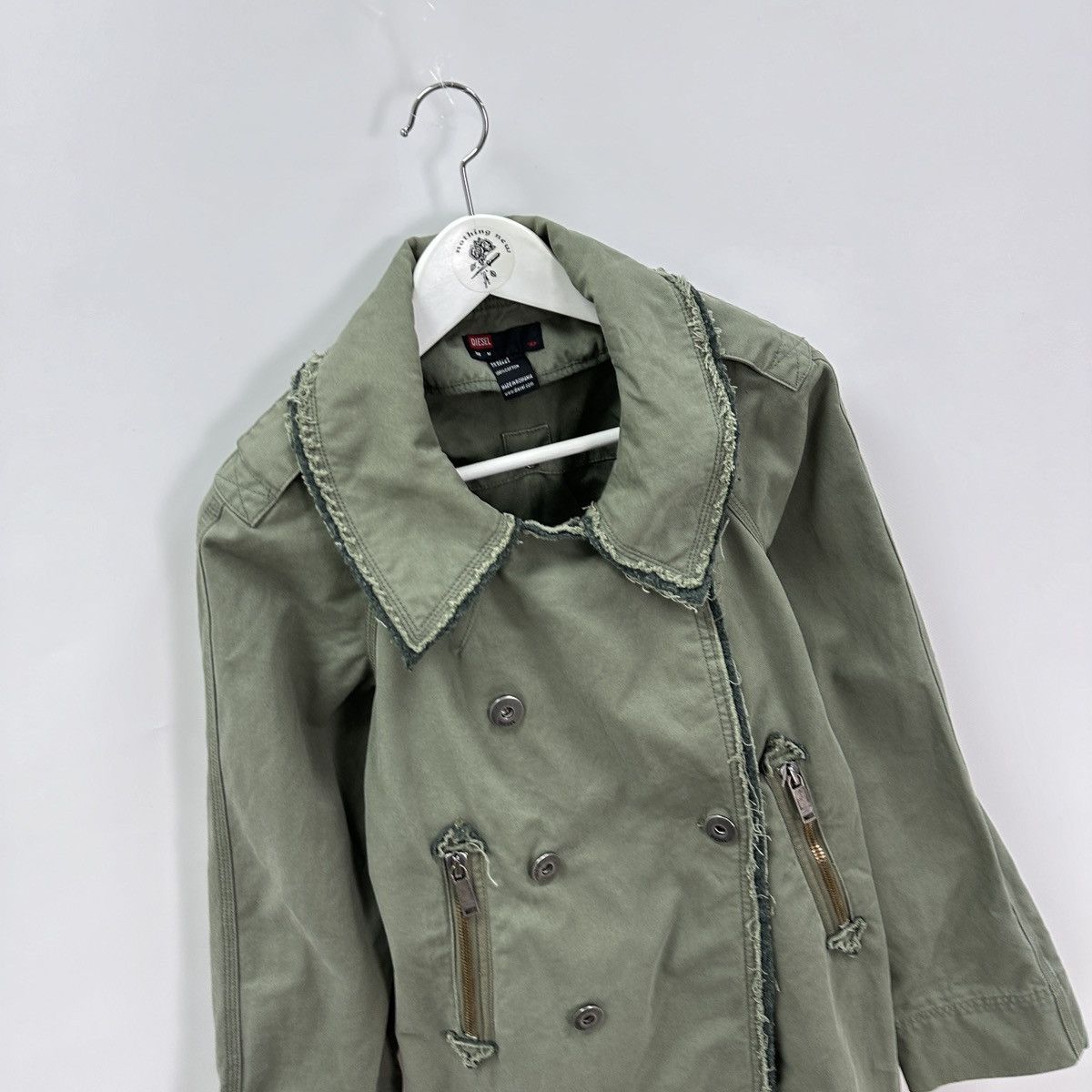 Diesel Vintage 00s Diesel Avant Garde denim jacket rare design y2k Size US M / EU 48-50 / 2 - 5 Thumbnail