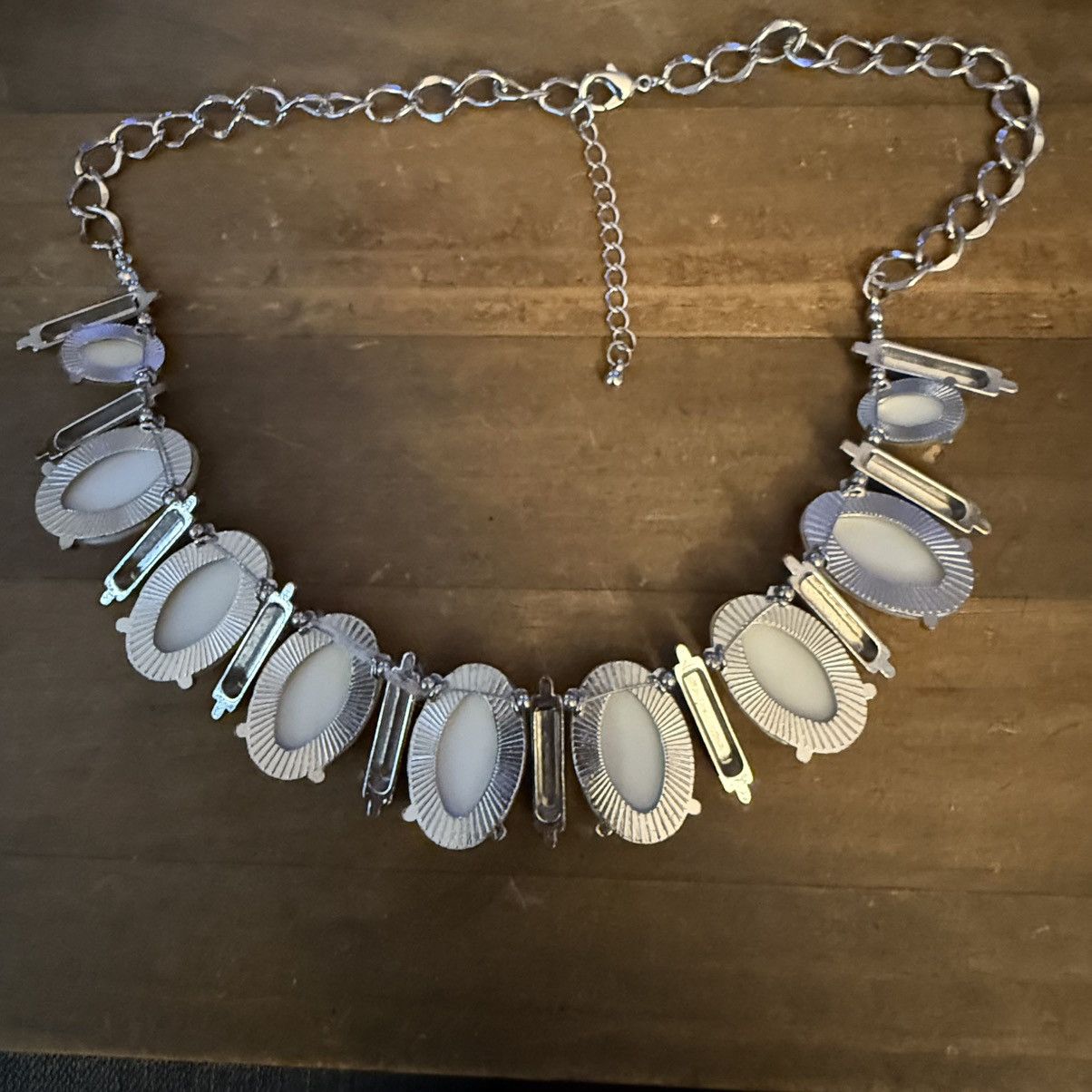 Other Silver tone faux opal statement necklace Size ONE SIZE - 5 Thumbnail