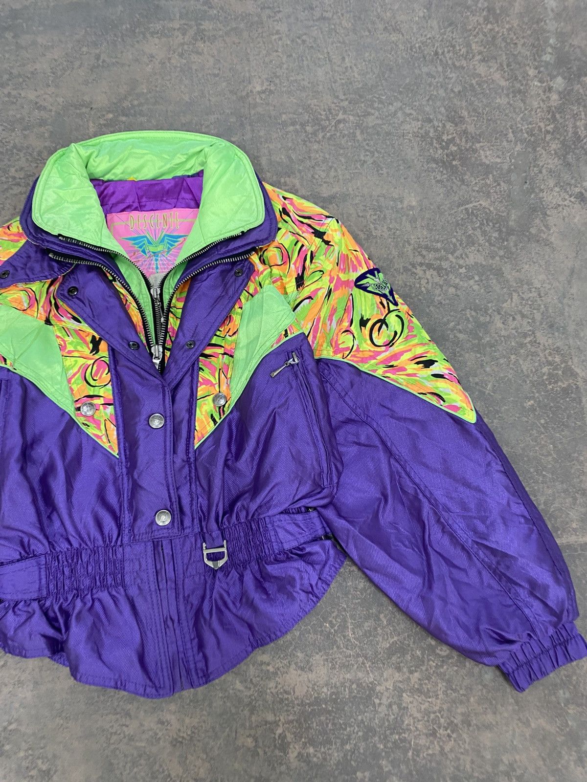 Vintage Vintage Descente Ski Winter Jacket 80s 70s Era Crop Size L / US 10 / IT 46 - 3 Thumbnail