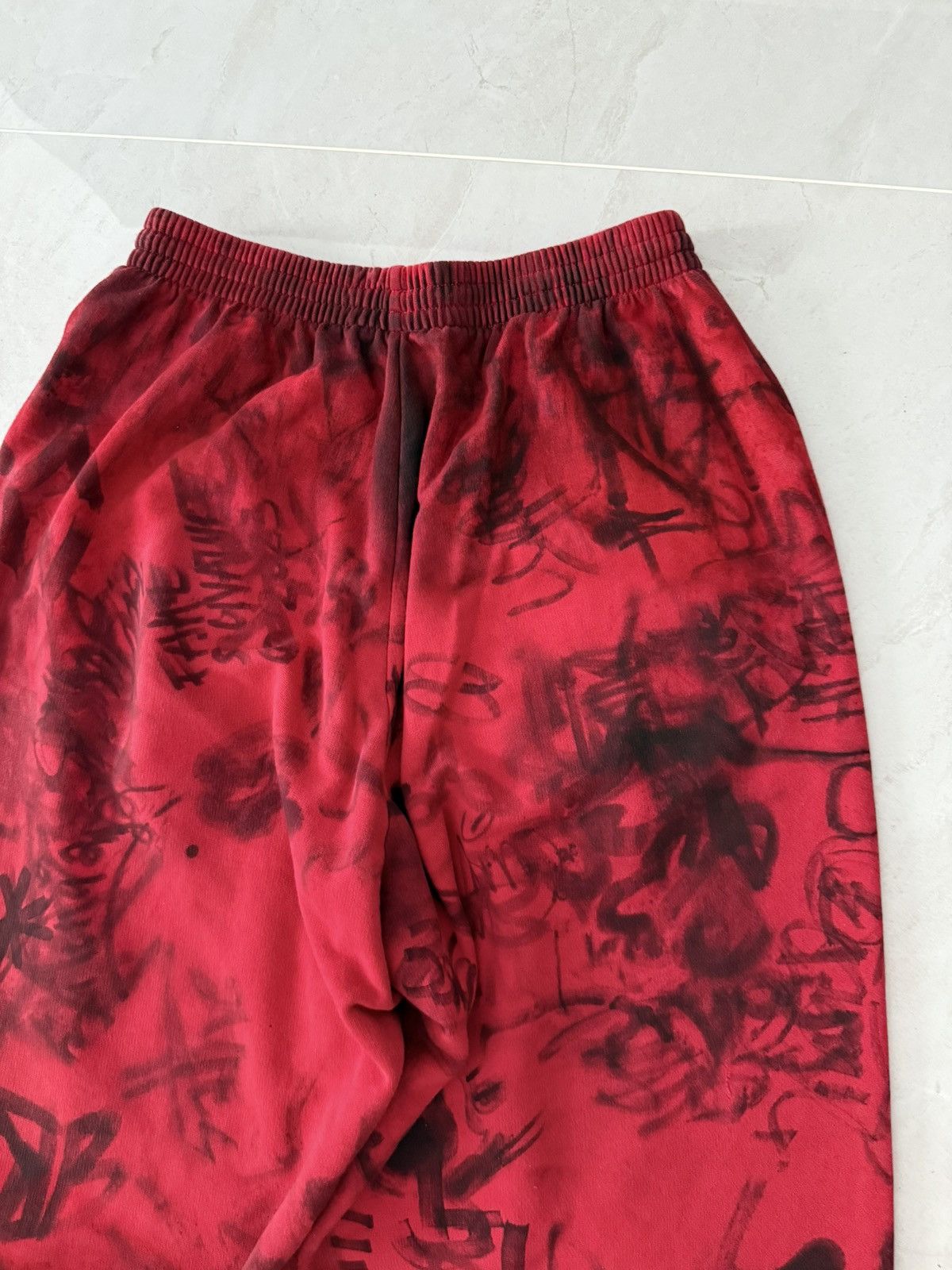 Balenciaga Balenciaga SS23 Red Skater Graffiti Sweatpants Sz.M Size US 34 / EU 50 - 8 Thumbnail
