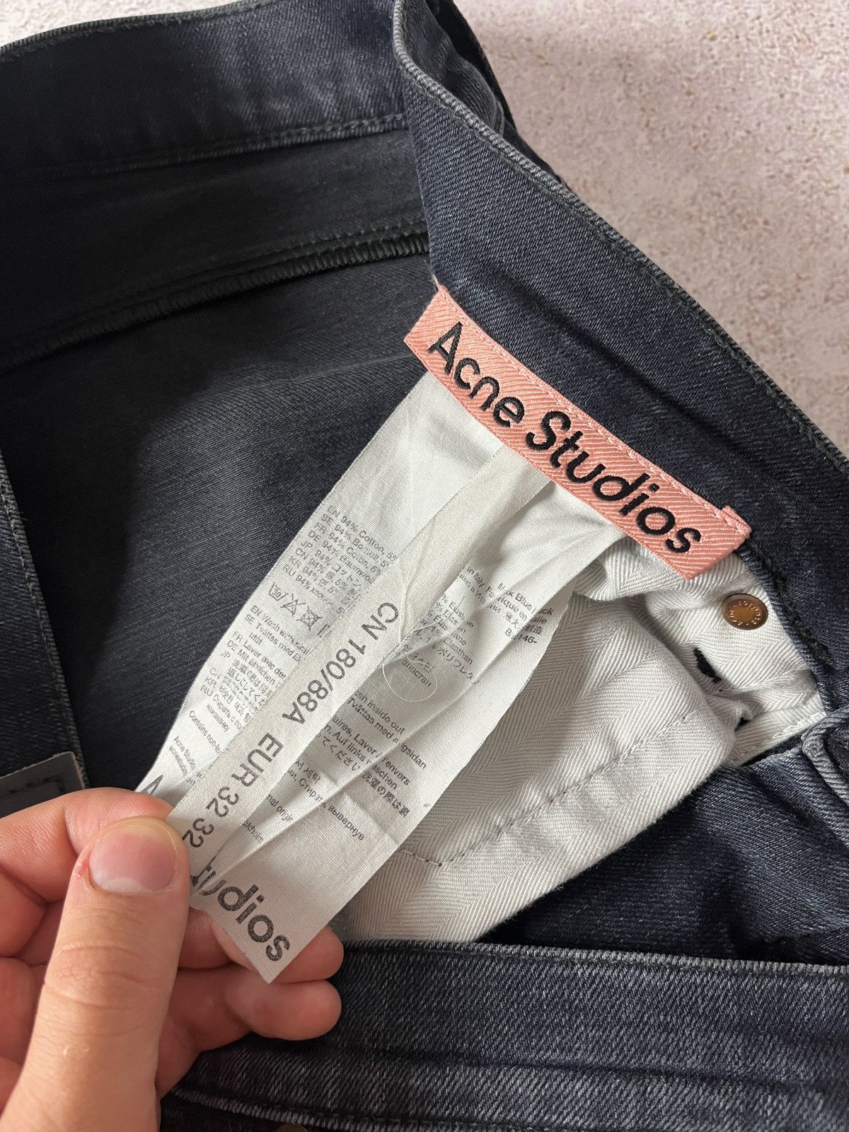 Acne Studios Acne Studios Max Blue Black Denim Jeans Pants Luxury Size US 32 / EU 48 - 7 Thumbnail