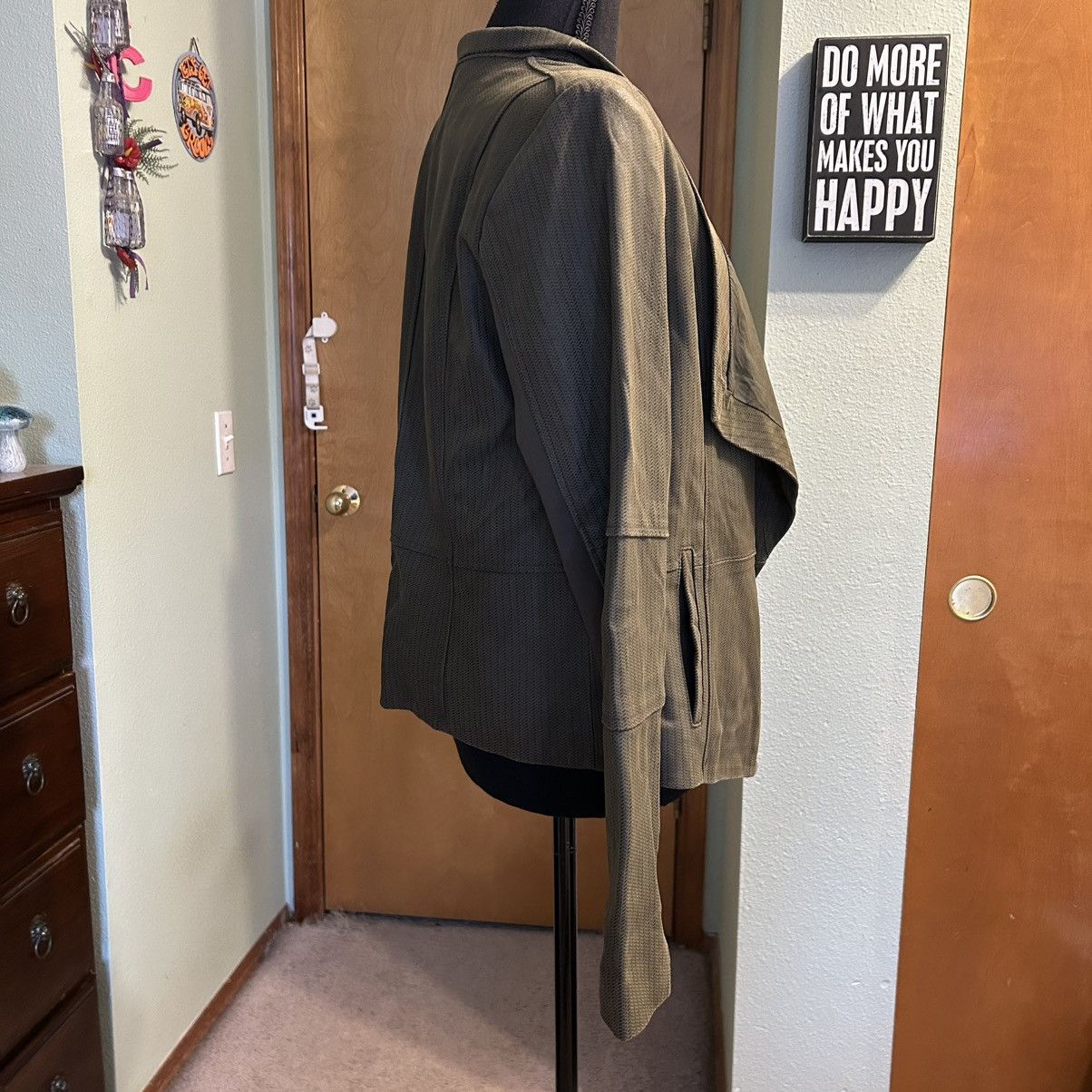 Other G.I.L.I green leather open front cascading blazer size 12 Size XL / US 12-14 / IT 48-50 - 2 Thumbnail