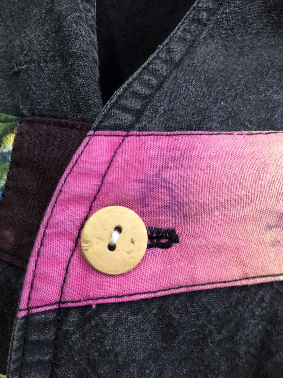 Japanese Brand El Rodeo Japan Patchwork Artisan Vest Black Faded Boho Craft Size US S / EU 44-46 / 1 - 6 Thumbnail
