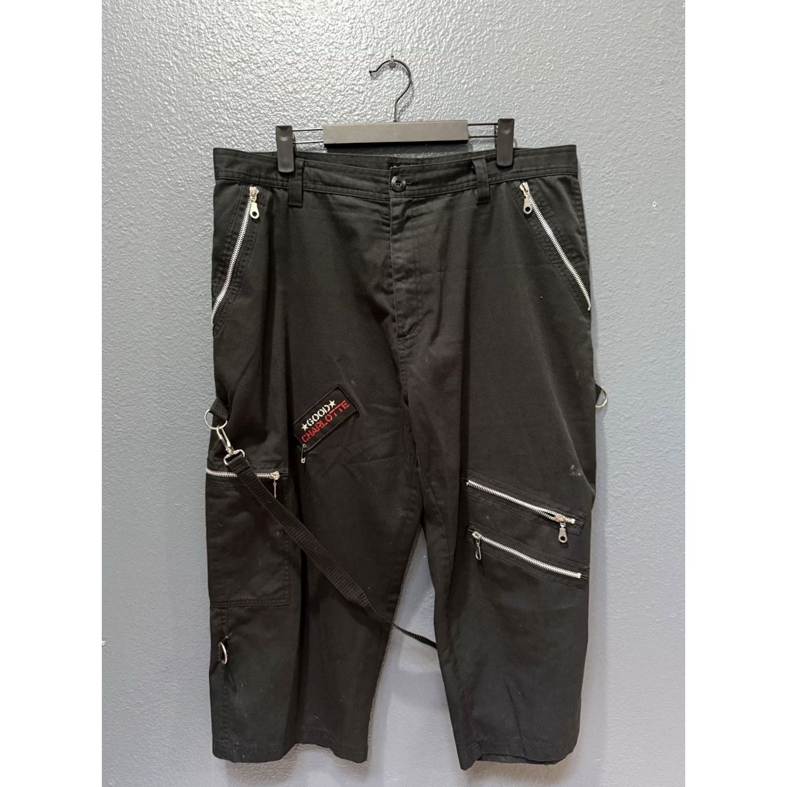 Vintage VINTAGE Morbid Threads Black Grunge Goth Raver Shorts Mens Size 38 Y2K Size US 38 / EU 54 - 3 Thumbnail