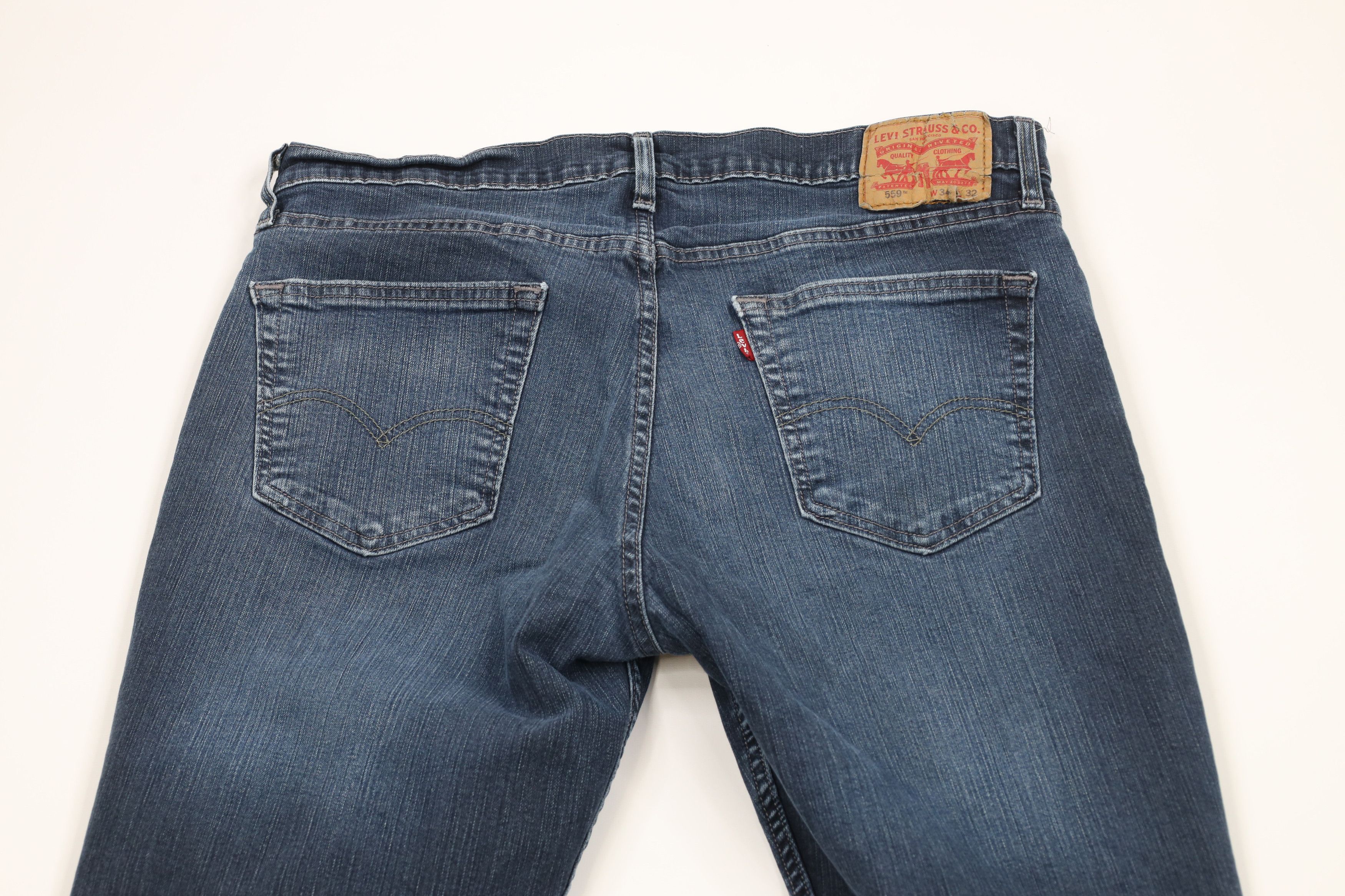 Levi's × Vintage Vintage Y2K Levis 559 Fit Straight Leg Denim Jeans Blue Size US 34 / EU 50 - 9 Thumbnail