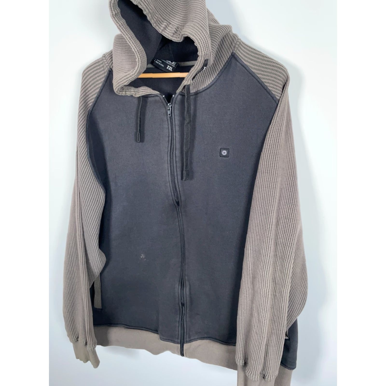 Southpole VINTAGE Southpole Thermal Zip Up Hoodie Men 2XL Black Gray Sweatshirt Waffle Knit Size US XXL / EU 58 / 5 - 4 Thumbnail