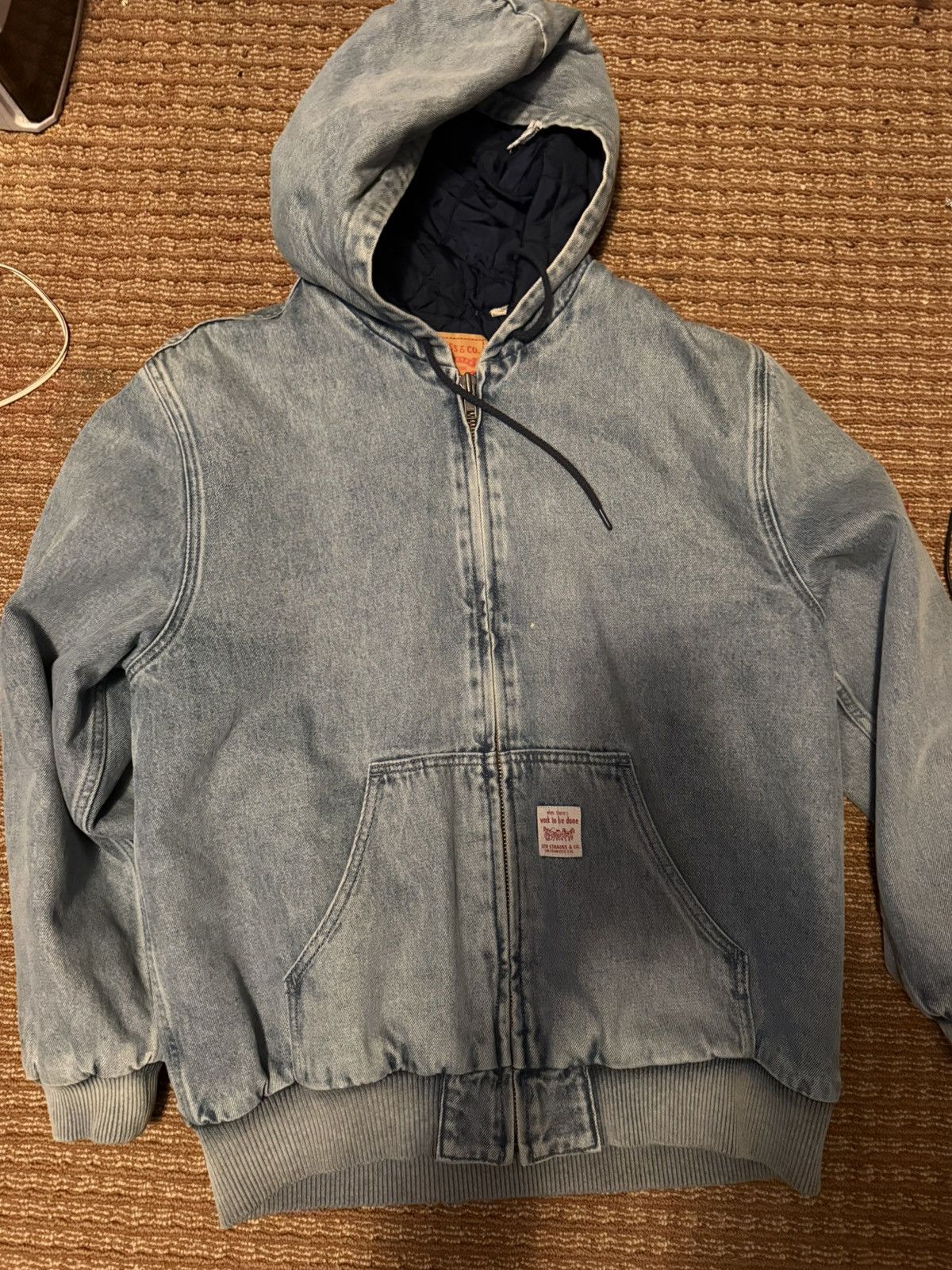 Levi's × Vintage Levis Denim Hoodie Size US M / EU 48-50 / 2 - 1 Thumbnail