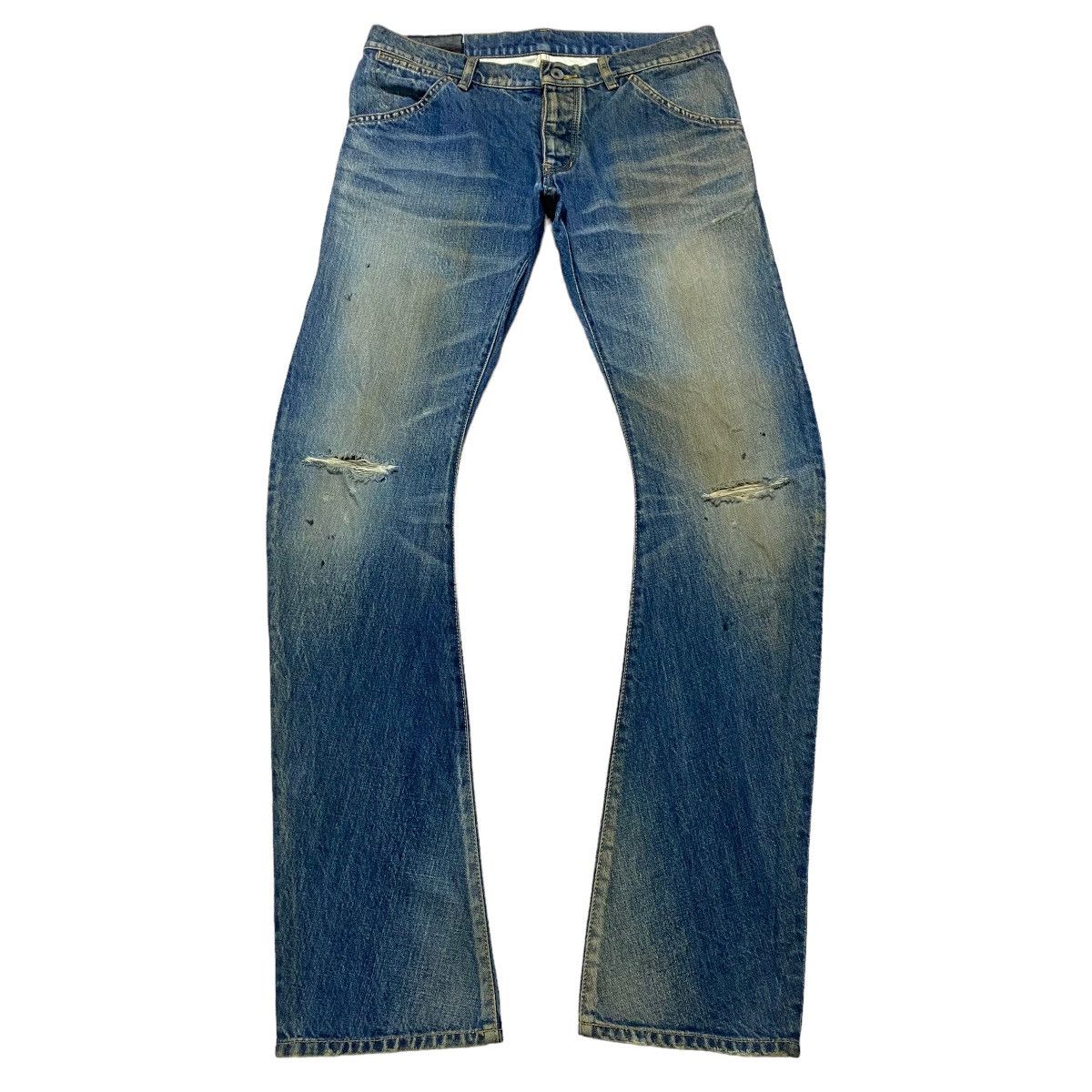 image of Vintage Attachment Distressed Denim Banana Leg Jeans in Blue, Men's (Size 32)