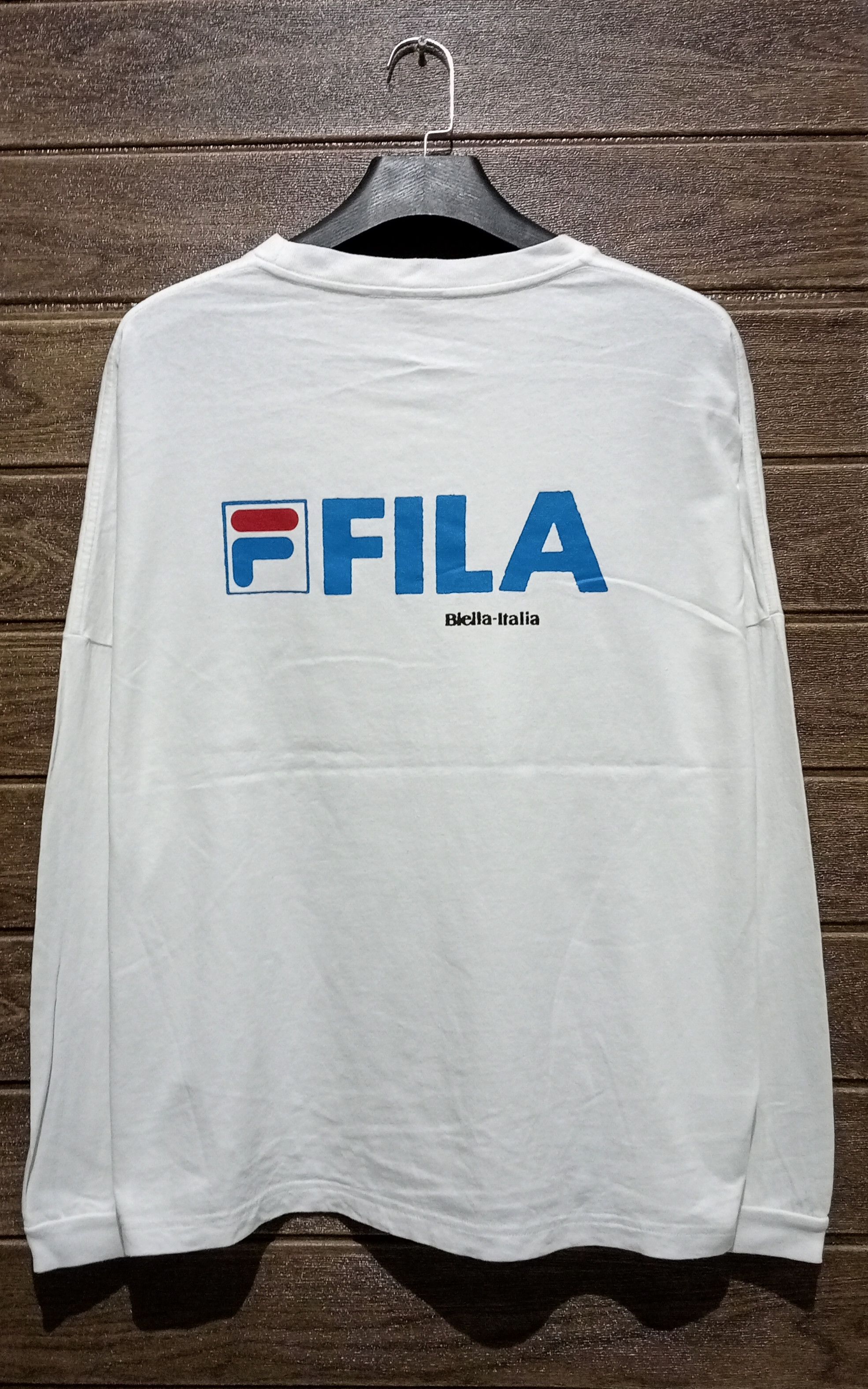 Fila × Rap Tees Fila Roc Neige Long Sleeve Tshirt Baggy Style Size US XL / EU 56 / 4 - 4 Thumbnail