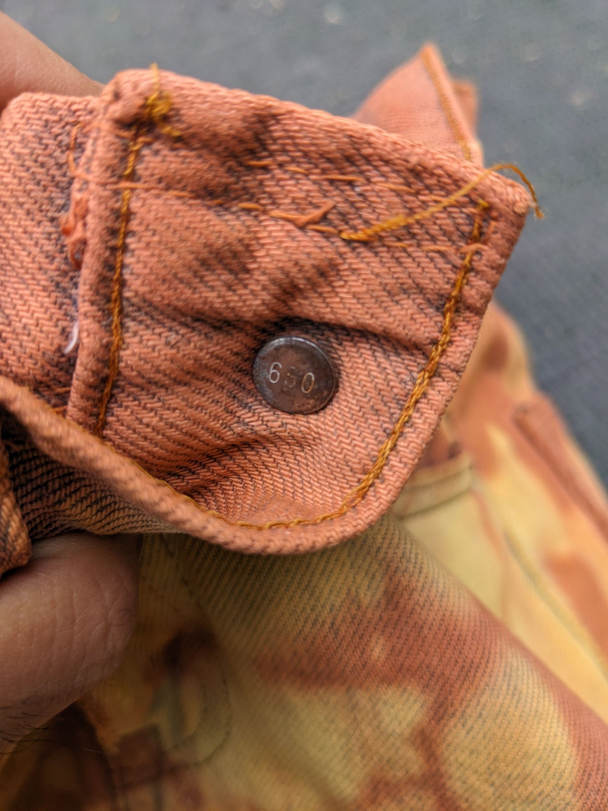 Japanese Brand × Levi's × Vintage Vintage 80 s Levis 505 Jeans Distressed Rust Dye Custom Made Size US 28 / EU 44 - 10 Thumbnail