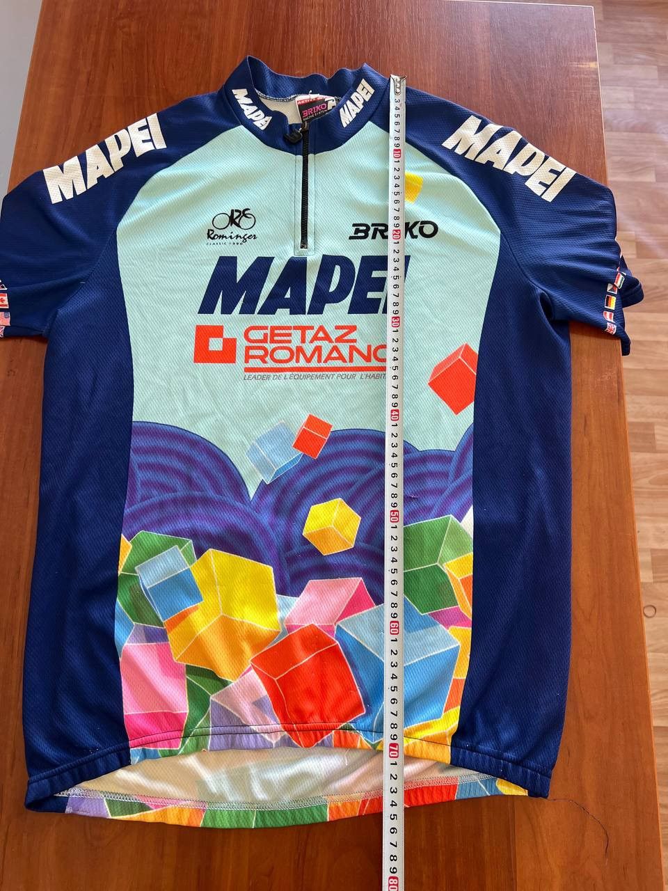 Vintage 1996 MAPEI TEAM ROMINGER BRIKO CYCLING BIKE JERSEY SHIRT XL Size US XL / EU 56 / 4 - 18 Thumbnail