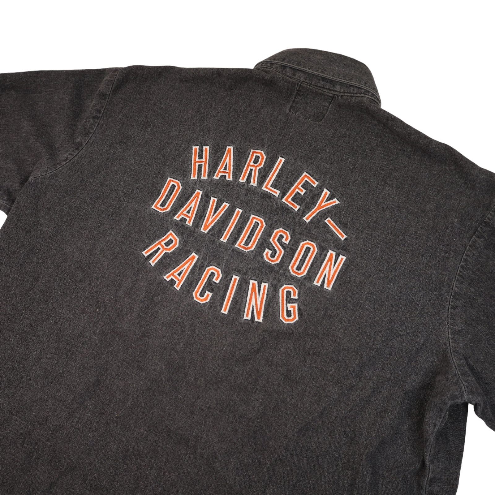 Harley Davidson × Vintage Vintage Harley Davidson Racing Embroidered Spellout Shirt Size US XL / EU 56 / 4 - 10 Thumbnail