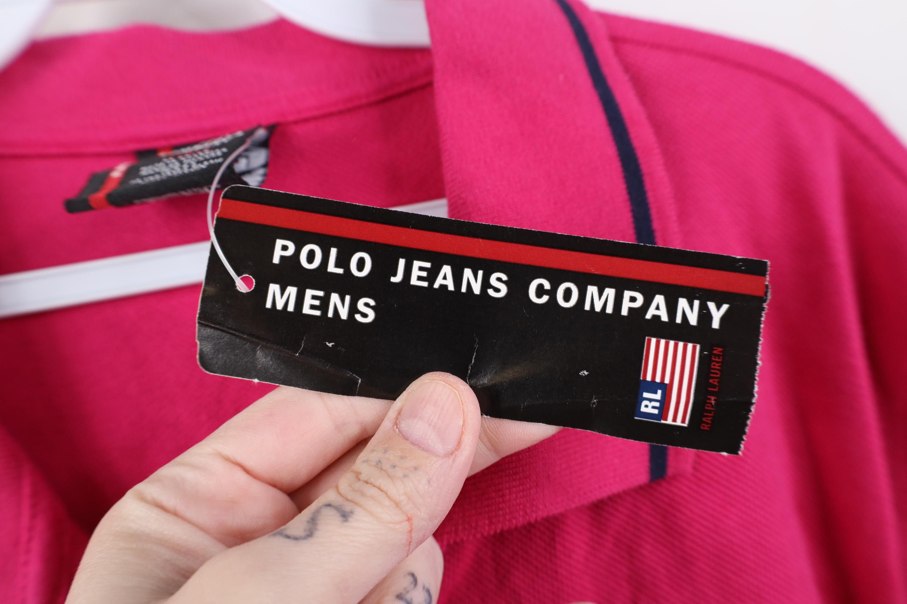 Polo Ralph Lauren Deadstock Vintage 90s Ralph Lauren USA Flag Knit Polo Shirt Size US L / EU 52-54 / 3 - 6 Thumbnail