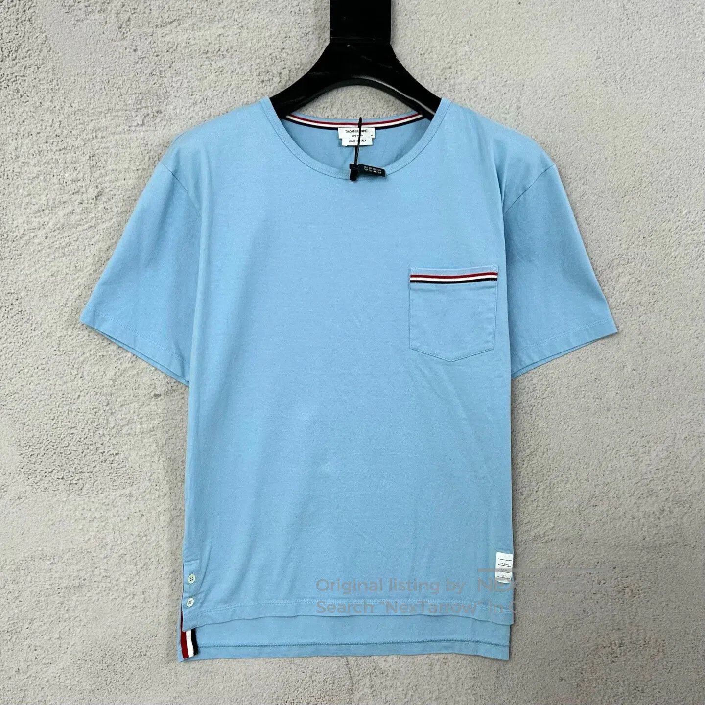 Thom Browne Thom Browne Striped pocket, round-neck, short-sleeved T-sh Size US L / EU 52-54 / 3 - 1 Thumbnail