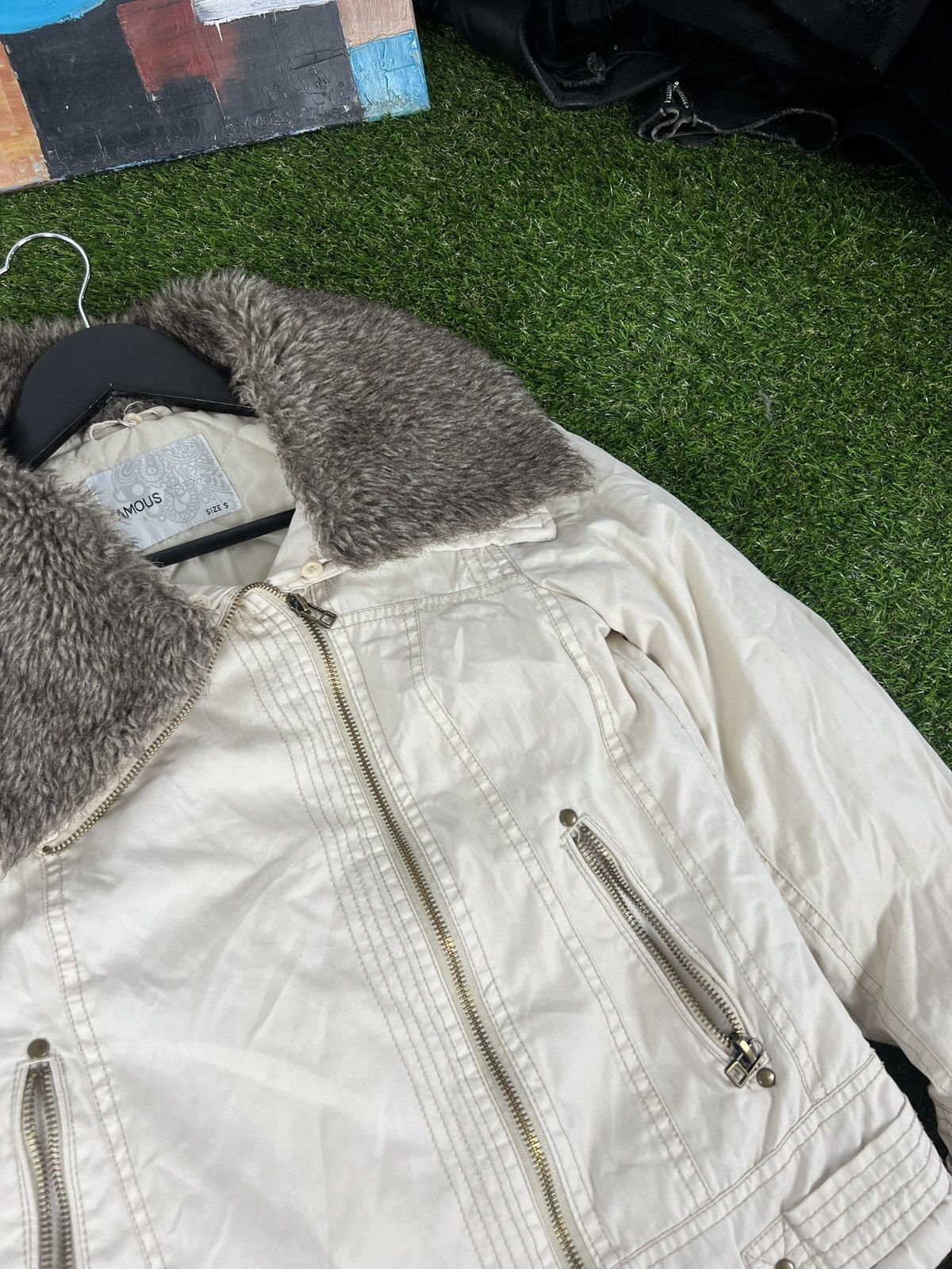 If Six Was Nine Y2K Women faux fur jacket LGB Alpha Industries N-2B styled Size S / US 4 / IT 40 - 3 Thumbnail