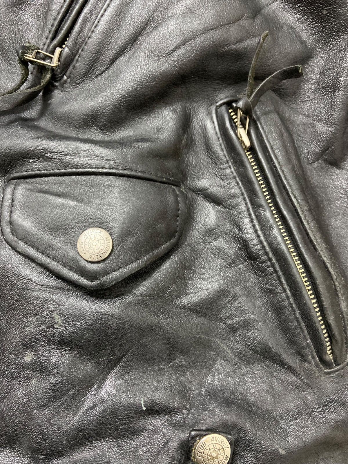 Avirex Avirex Black Leather Jacket Size US L / EU 52-54 / 3 - 11 Thumbnail