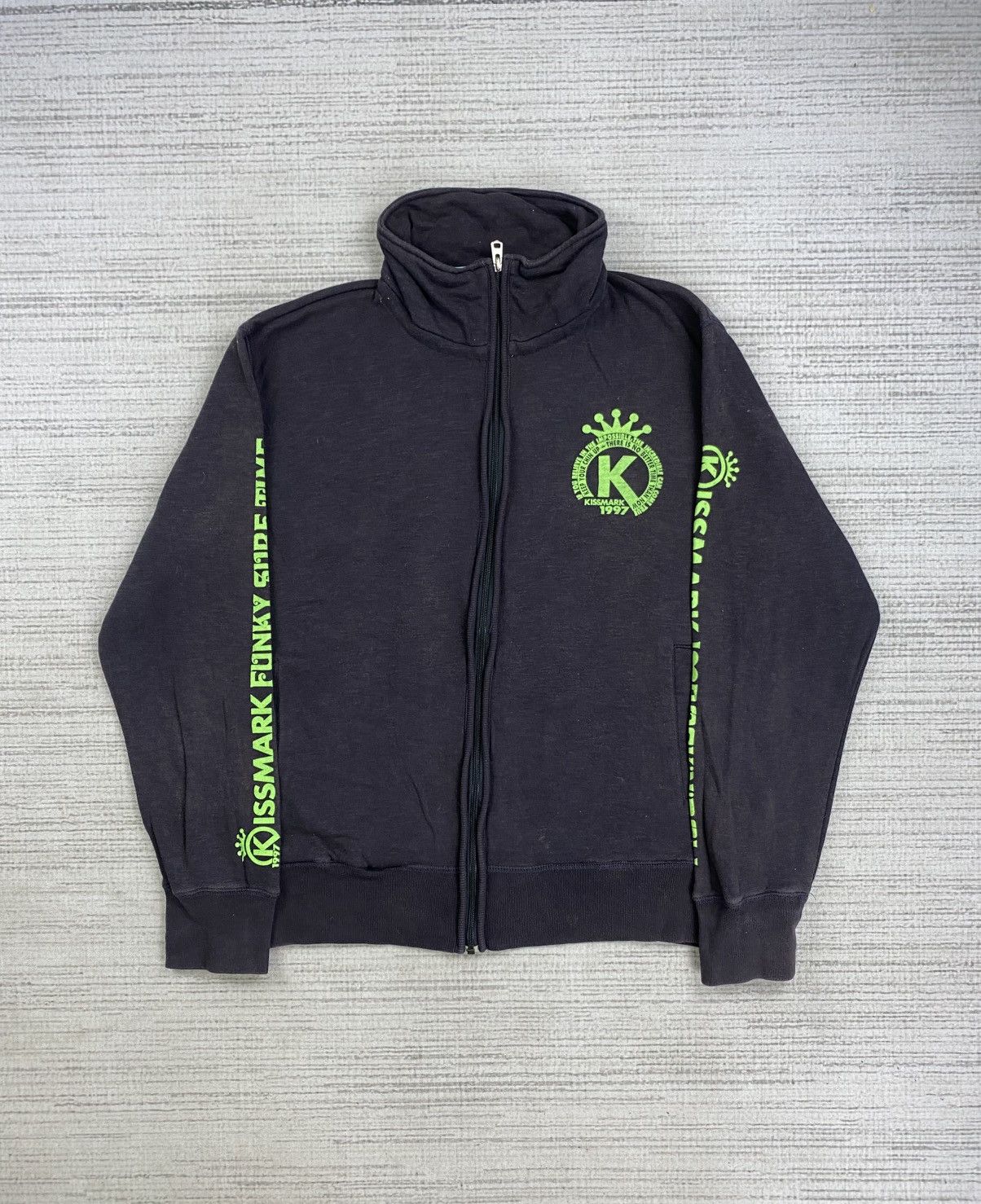 Japanese Brand Vintage Kissmark Rock & Roll Surfing Zipper Jacket Size US XL / EU 56 / 4 - 3 Thumbnail