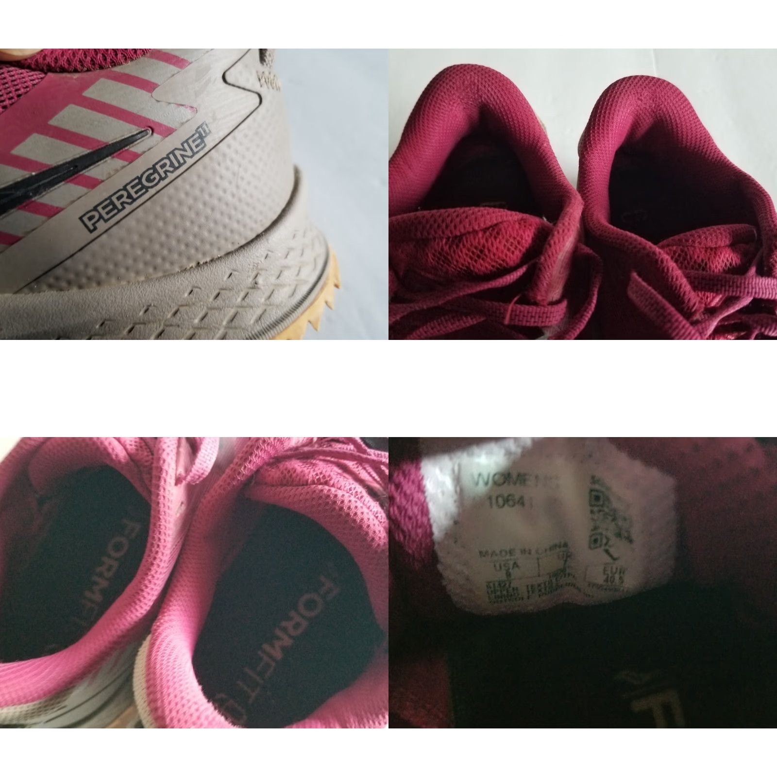 Saucony Saucony Womens Peregrine 11 Cherry Gravel Running Sneakers Size 9 Size US 9 / IT 39 - 9 Thumbnail