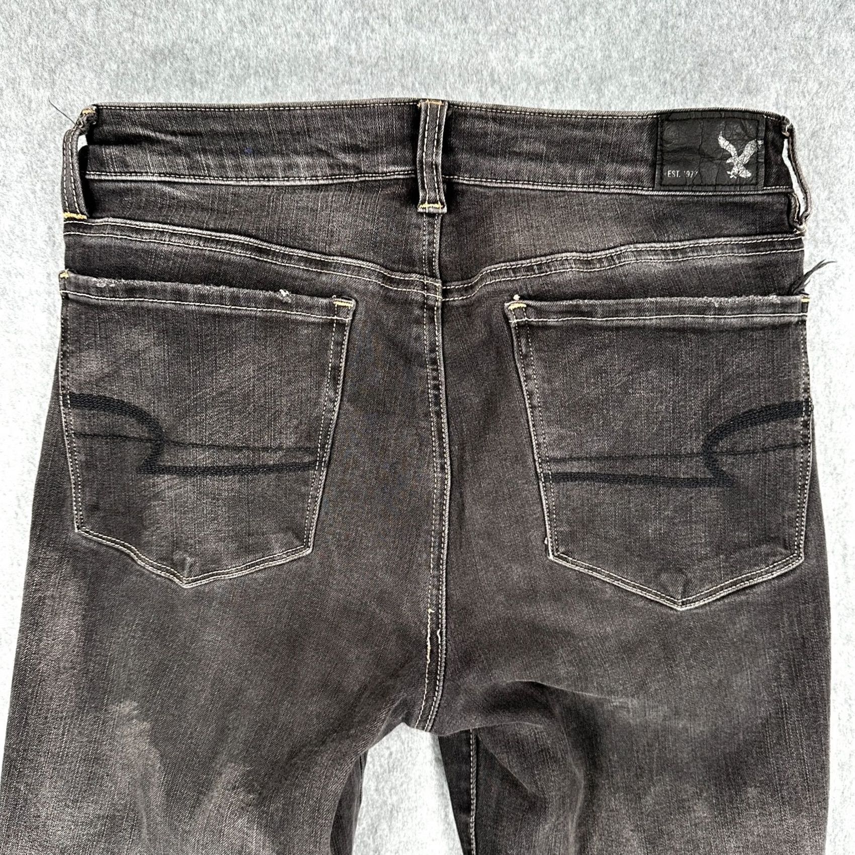 American Eagle Outfitters American Eagle Outfitters Skinny Jeans Gray Women's 6 Jegging Super Stretch Denim 5-Pocket Classic Modern Everyday Size 28" / US 6 / IT 42 - 6 Thumbnail
