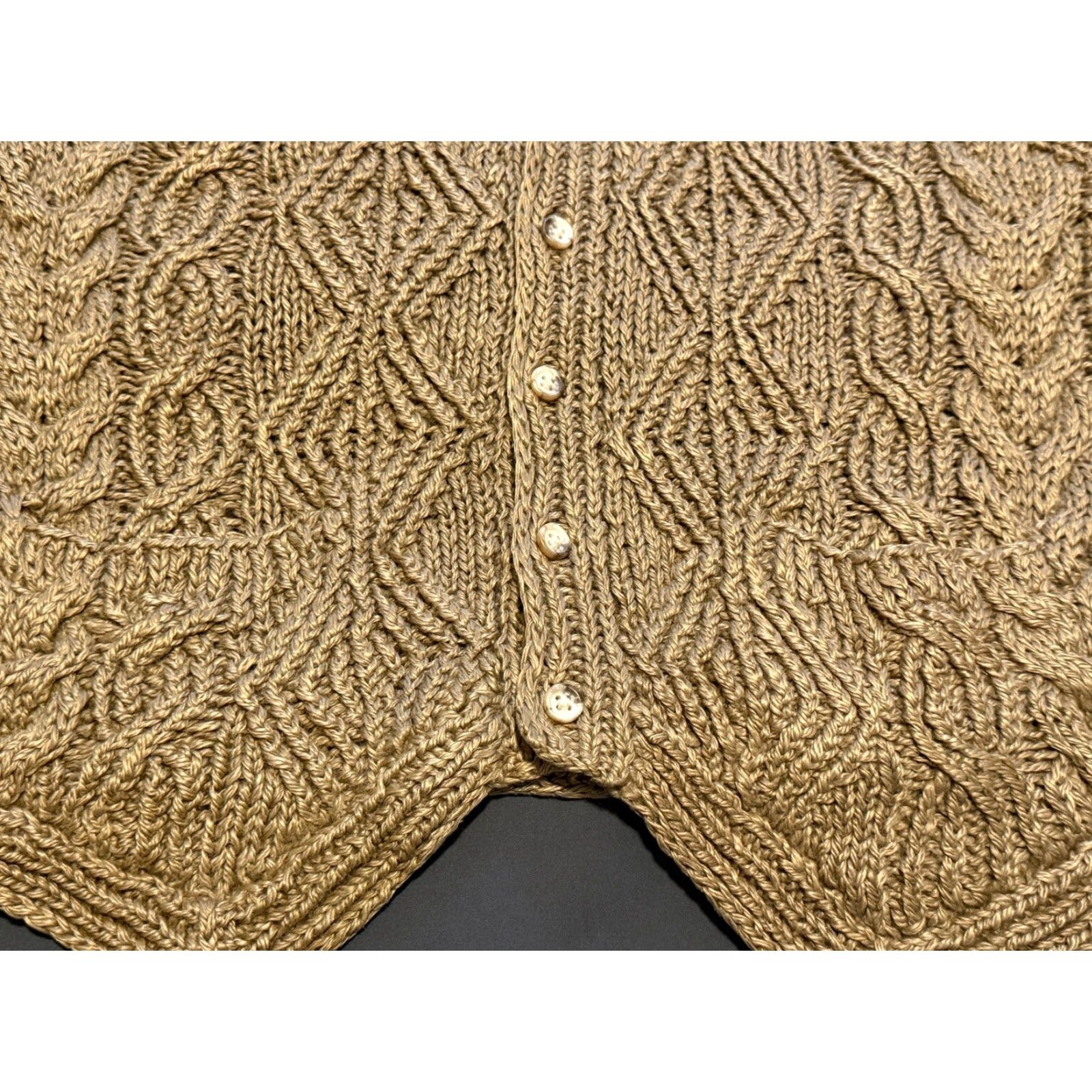 Polo Ralph Lauren VINTAGE Polo Ralph Lauren Jute Knit Sleeveless Vest Unisex Adults Medium Brown Preppy Size M / US 6-8 / IT 42-44 - 2 Thumbnail