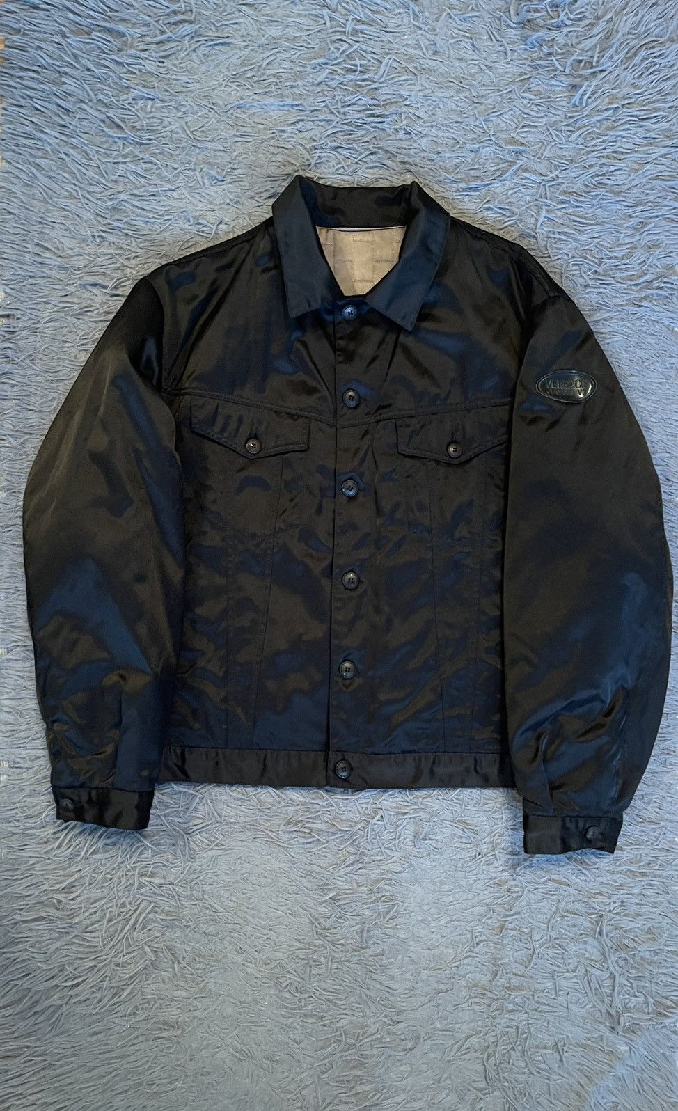 Versace Classic V2 vintage 90s nylon trucker jacket
