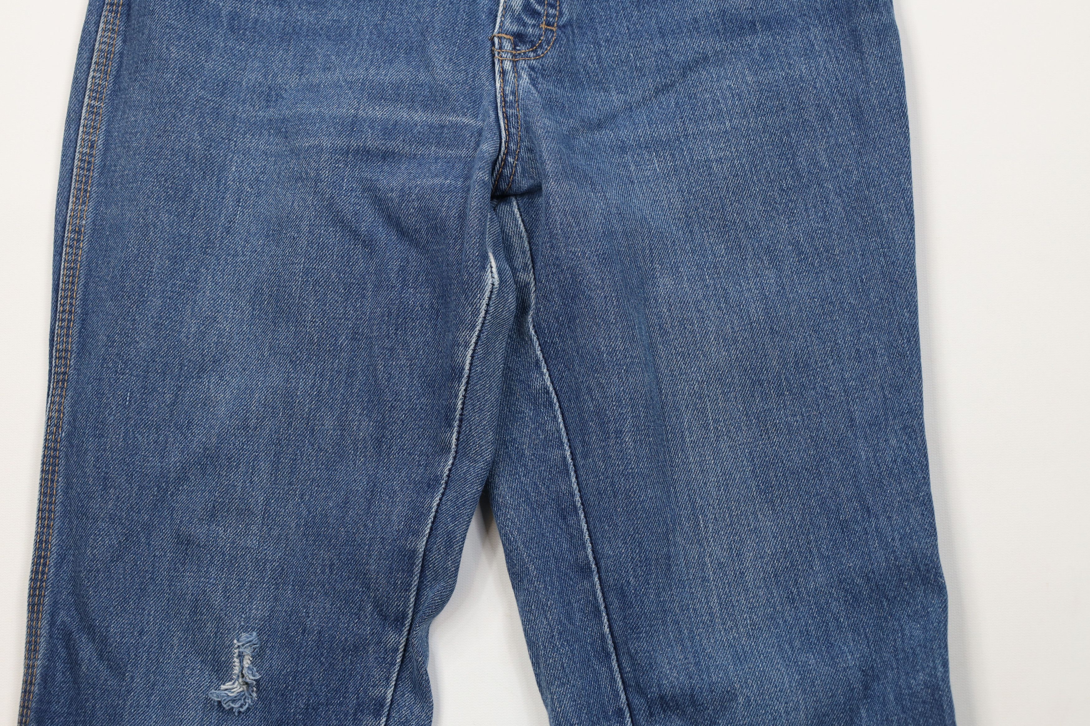 Calvin Klein Vintage 80s Calvin Klein Unhemmed Relaxed Fit Jeans Blue USA Size 32" / US 10 / IT 46 - 3 Thumbnail