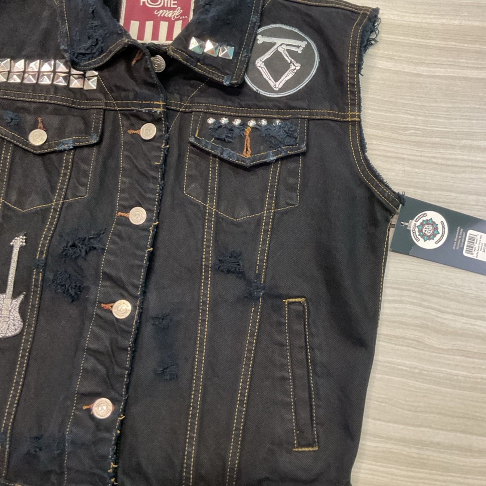 Vintage Battle Ready Riveted Punk Vest Size M / US 6-8 / IT 42-44 - 6 Thumbnail