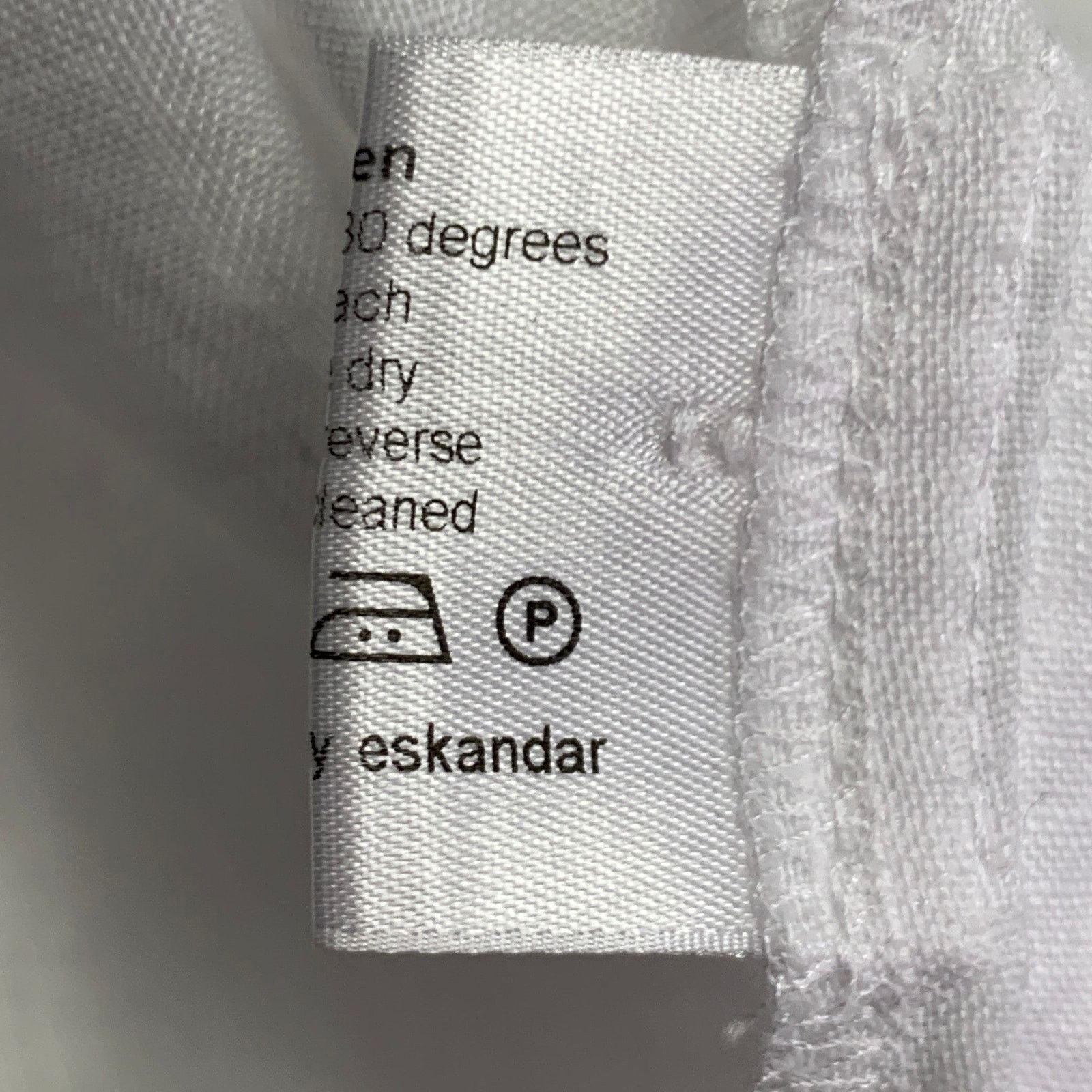 eskandar ESKANDAR Size L White Linen Oversized Button Up Shirt Size L / US 10 / IT 46 - 7 Thumbnail