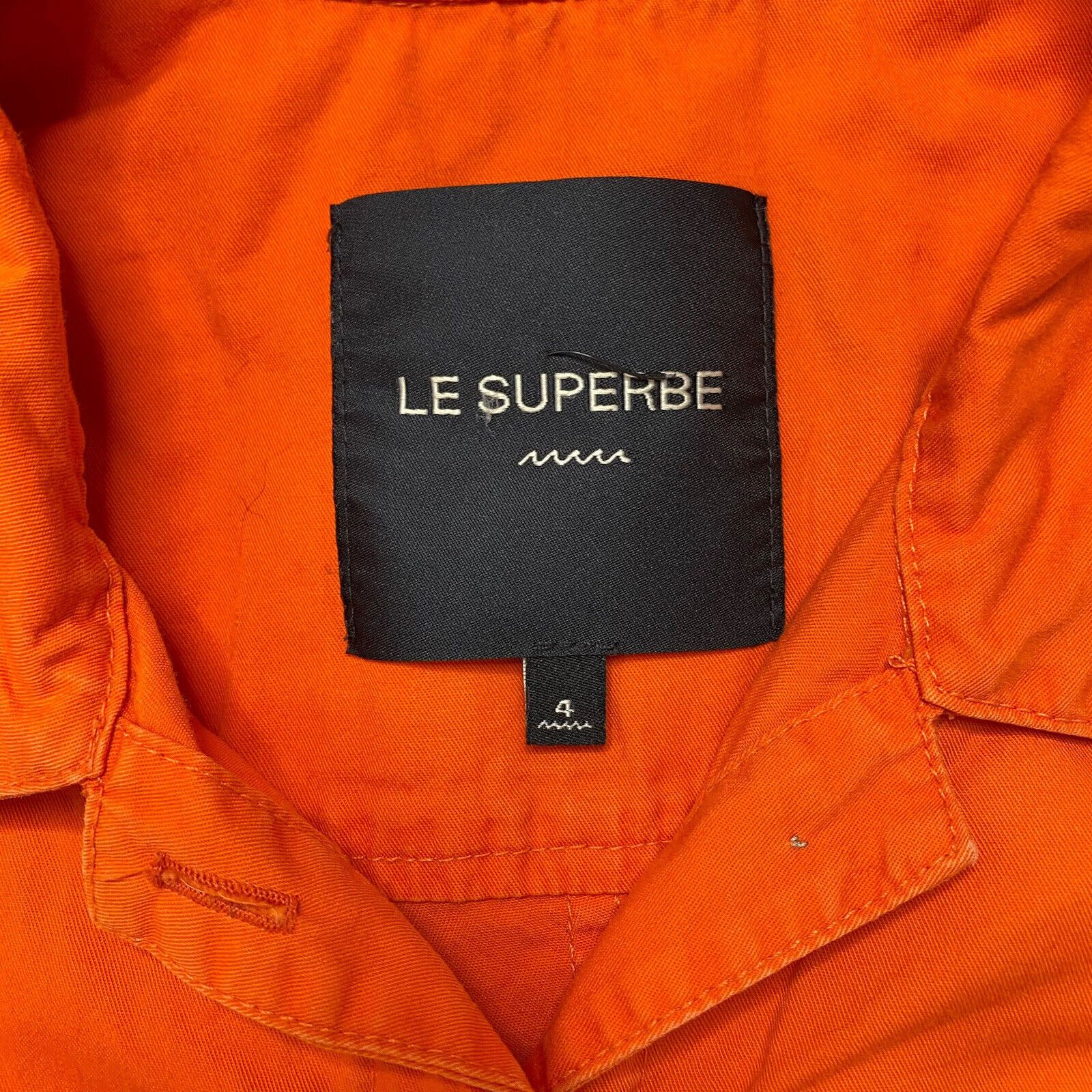 Le Superbe LE SUPERBE Kelly Twill Romper In Neon Orange Size 4 Size 27" / US 4 / IT 40 - 3 Thumbnail