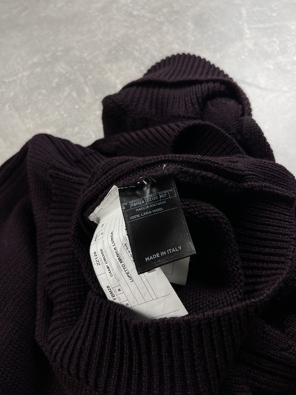 Z Zegna Z Zegna Wool High Neck Knited Burgundy Sweater Made in IT Size US M / EU 48-50 / 2 - 10 Thumbnail