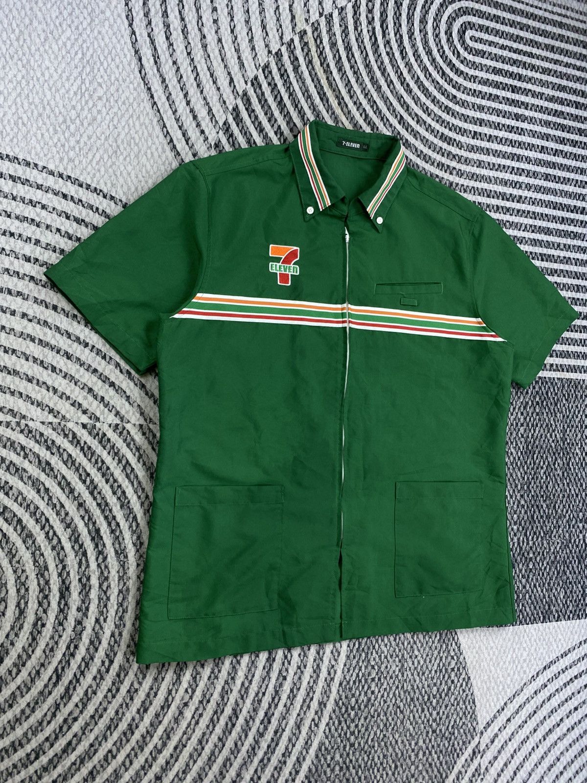 Japanese Brand Vtg 7 Eleven Edition Staff Uniform Workwear Jacket Size US L / EU 52-54 / 3 - 3 Thumbnail
