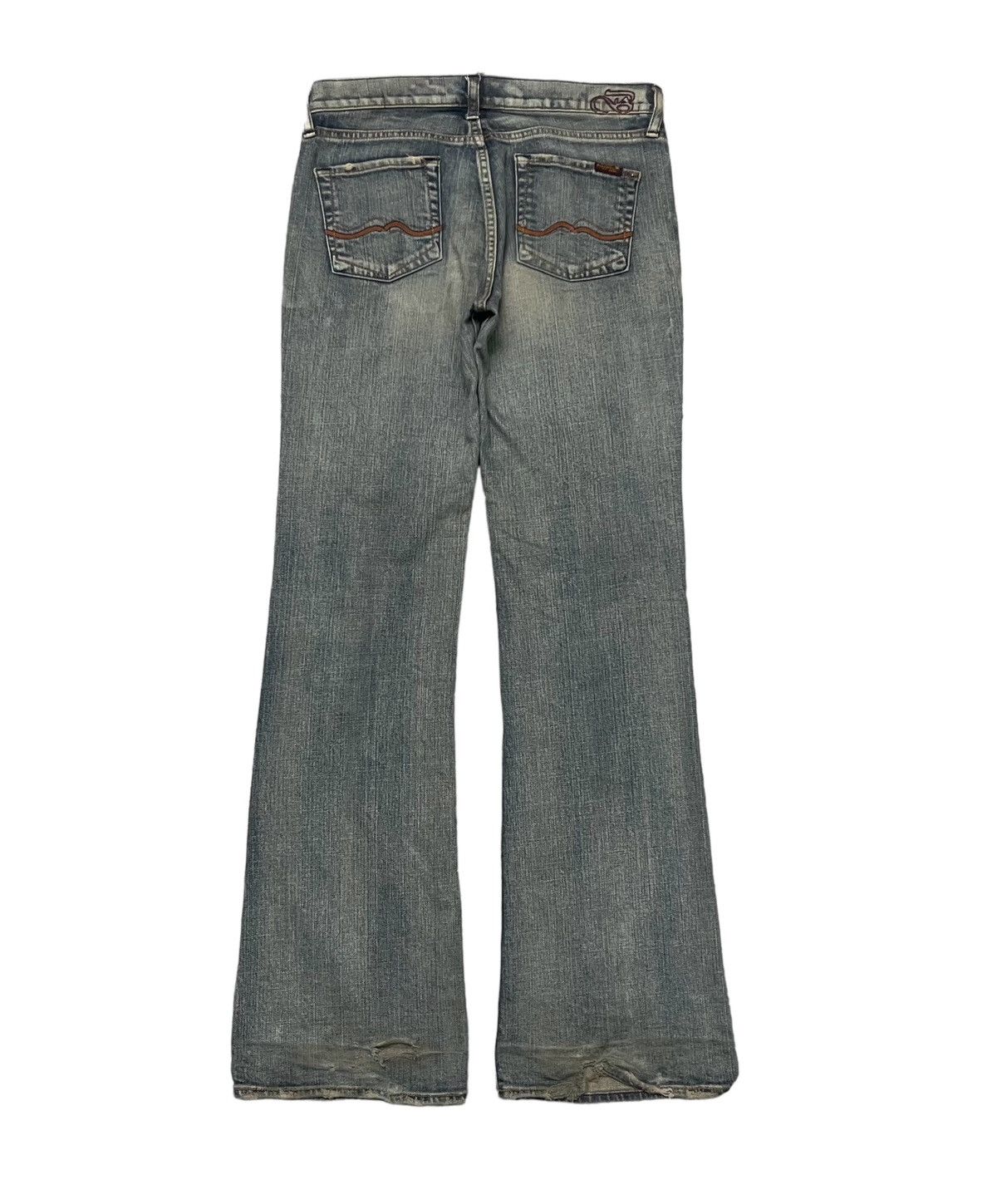 20471120 2000s BRAPPERS FLARE PANT WASHABLE JEANS DISTRESSED Size US 31 - 3 Thumbnail