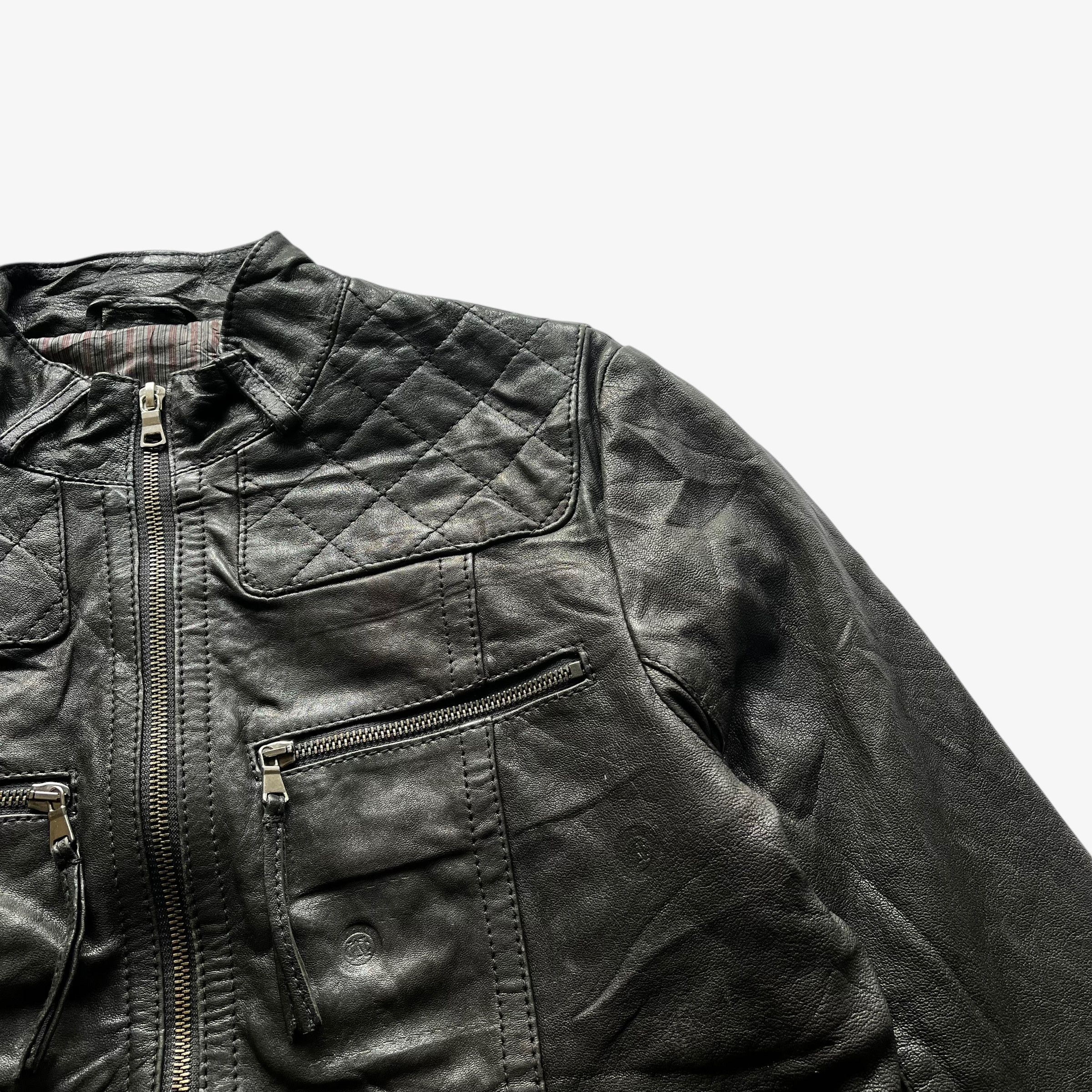 Marlboro Vintage 90s Women's Marlboro Quilted Leather Biker Jacket Size S / US 4 / IT 40 - 5 Thumbnail