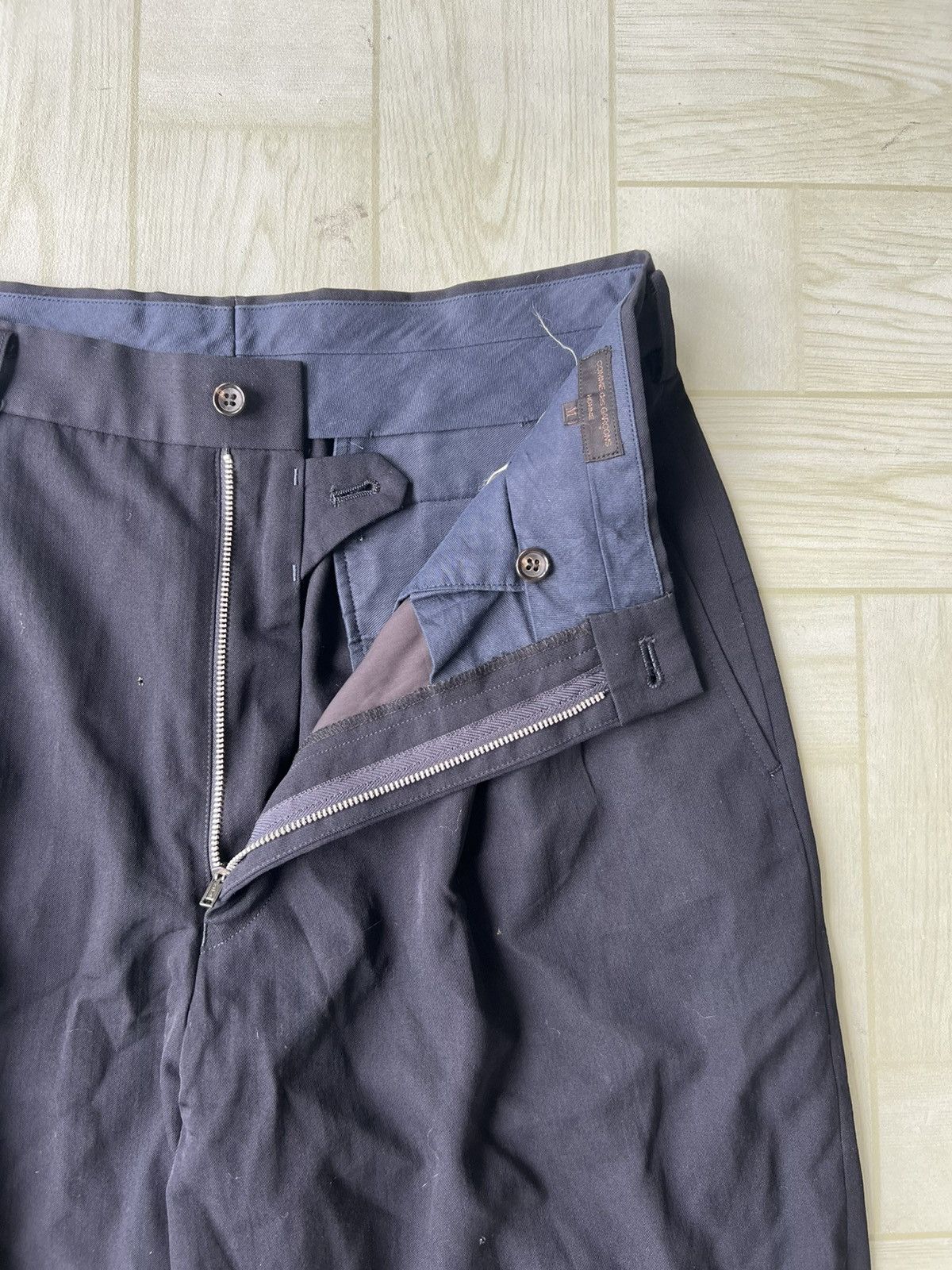 Comme des Garcons Homme AW96 Comme des Garcons Homme Gabardine Wool Trousers Pants Size US 32 / EU 48 - 4 Thumbnail