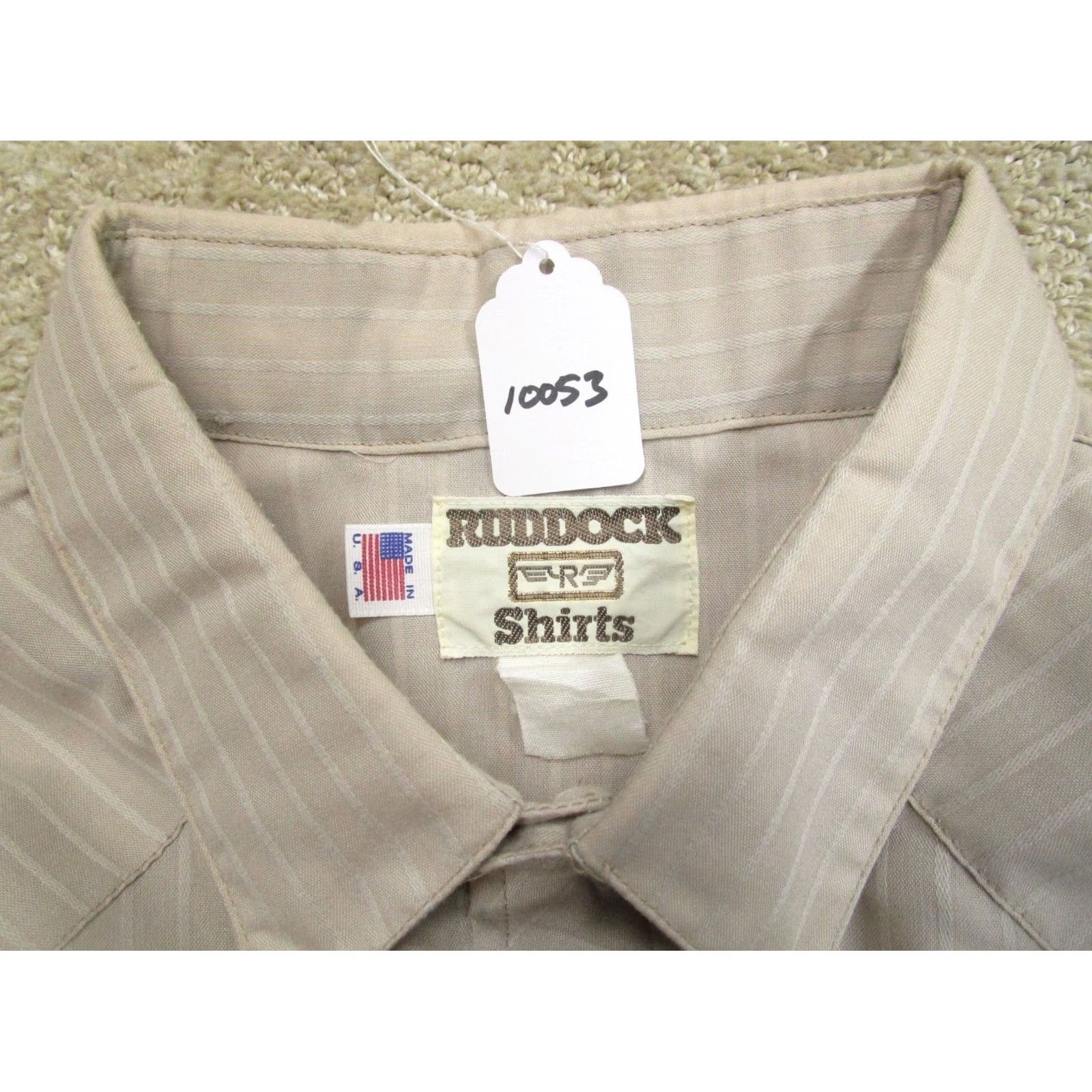 Vintage VINTAGE Ruddock Shirt Men 2XL Brown Pinstripe Western Cowboy USA 90s Shirt Mens Black? Size US XXL / EU 58 / 5 - 7 Thumbnail