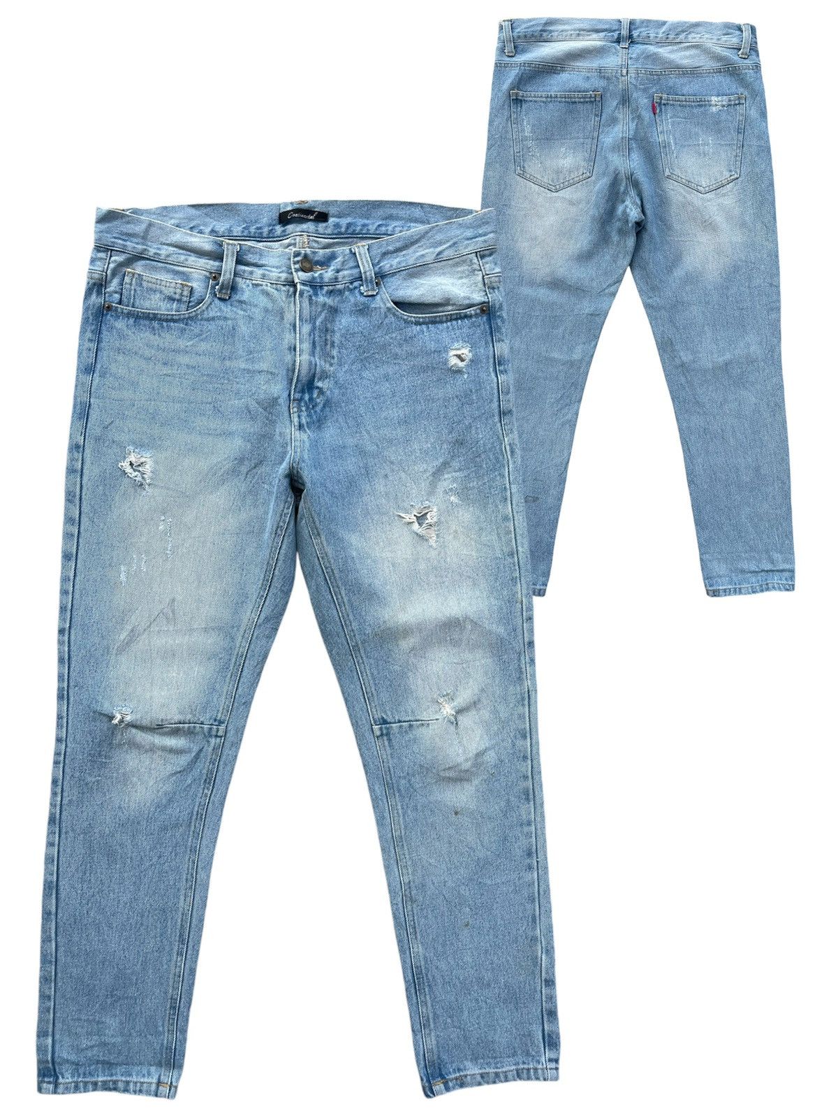 Other 🔥 Continental Distressed Denim Streetwear Jeans W34🔥 Size US 34 / EU 50 - 1 Thumbnail
