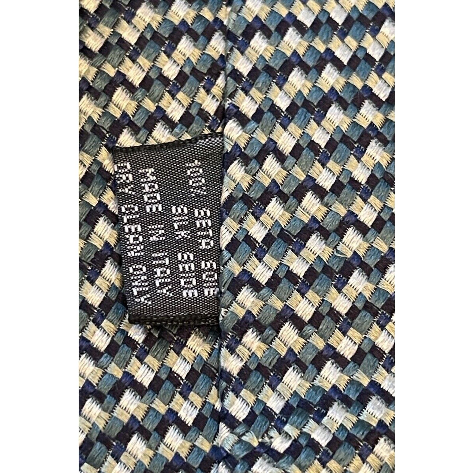 Other Michelle Cravatte Como Green Blue 100% Silk Made In Italy Size ONE SIZE - 8 Thumbnail