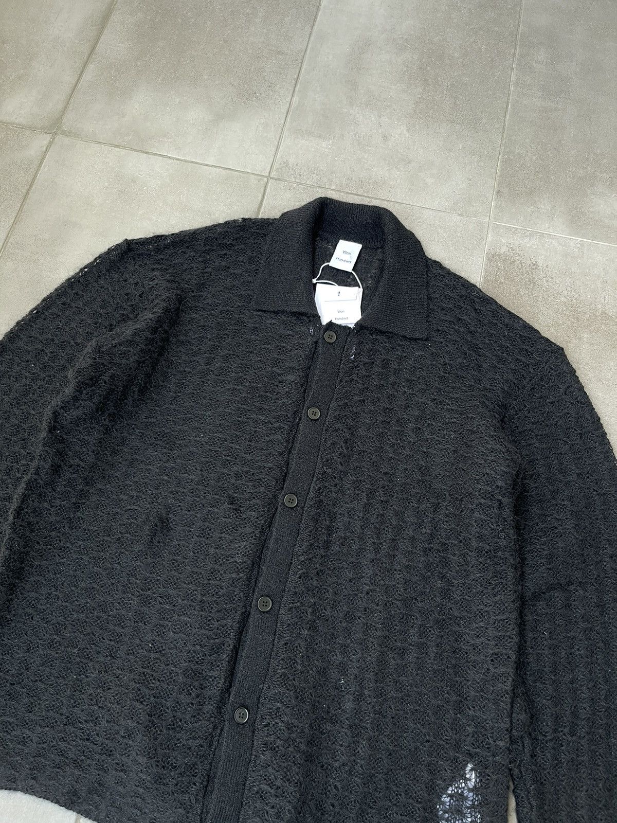 Our Legacy × Won Hundred !DS! AW23 Won Hundred Mazar LS Black Knitted Cardigan Size US M / EU 48-50 / 2 - 12 Thumbnail