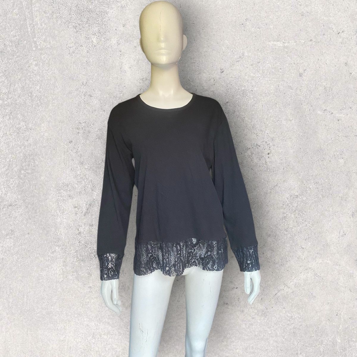 Comme des Garcons Vintage 1992 Tricot CDG Lace Border L/S Size L / US 10 / IT 46 - 1 Thumbnail