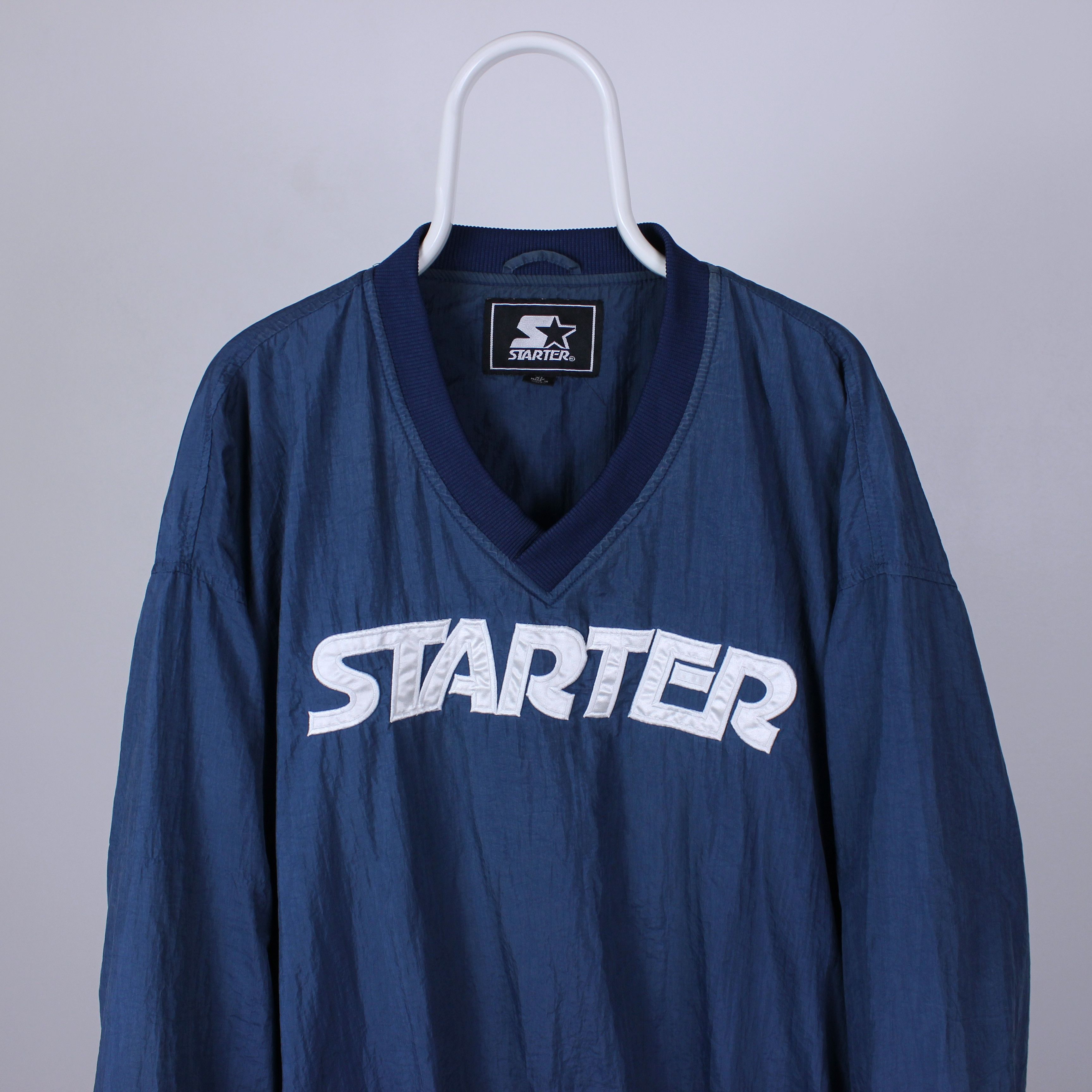 Starter Starter centr logo sweatshirt nylon L XL blue nylon Size US XL / EU 56 / 4 - 3 Thumbnail